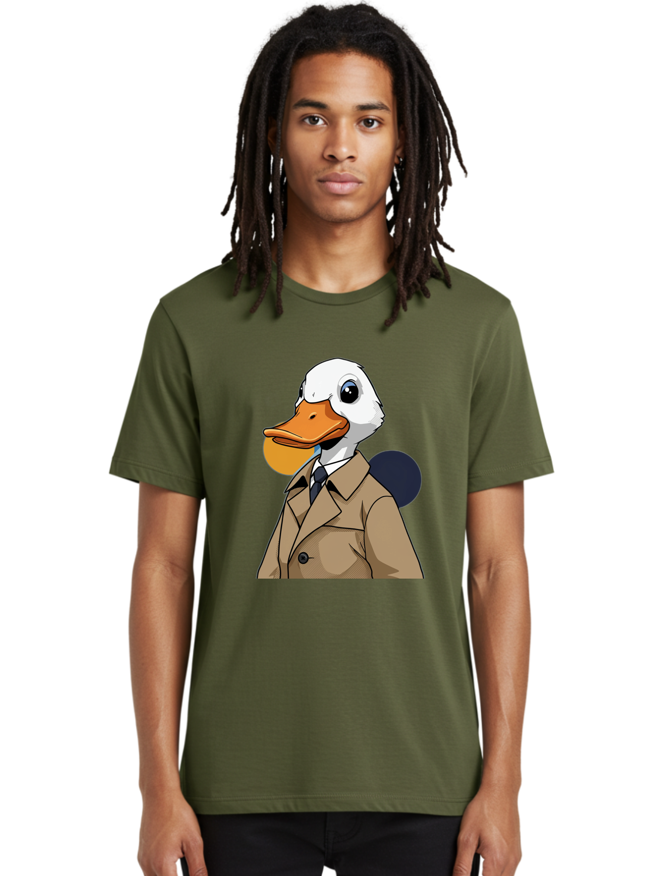 Duck-In-Suit-5 Men'S Graphic Tee, 100% Cotton, Comfortable Casual Summer Wear, Machine Washable, Vintage Camera, Old Camera, Antique Camera, Black Camera, Classic Photography, Photography Equipment, Nostalgic Device, Film Camera, Camera Art Bam343