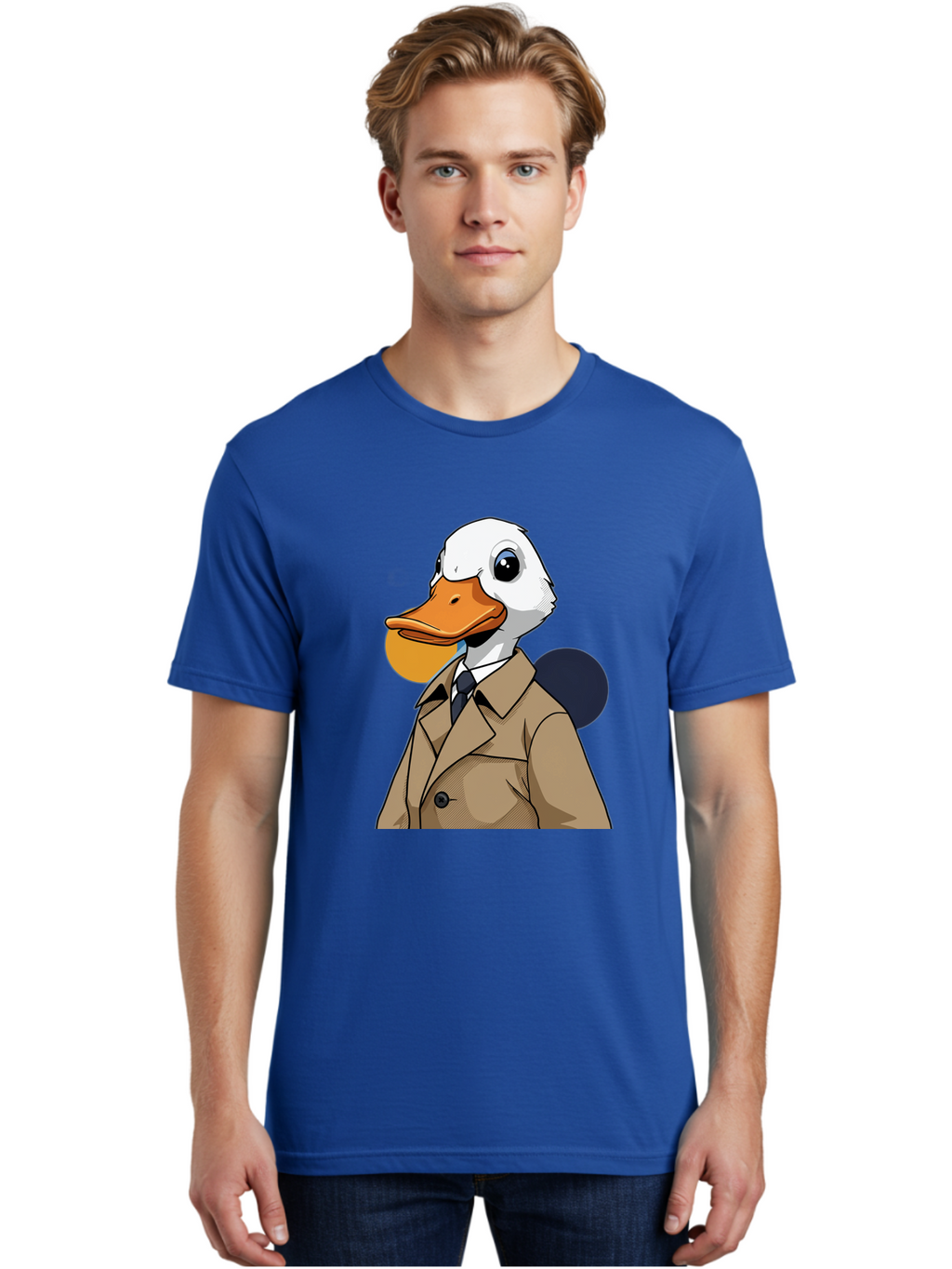 Duck-In-Suit-5 Men'S Graphic Tee, 100% Cotton, Comfortable Casual Summer Wear, Machine Washable, Vintage Camera, Old Camera, Antique Camera, Black Camera, Classic Photography, Photography Equipment, Nostalgic Device, Film Camera, Camera Art Bam343