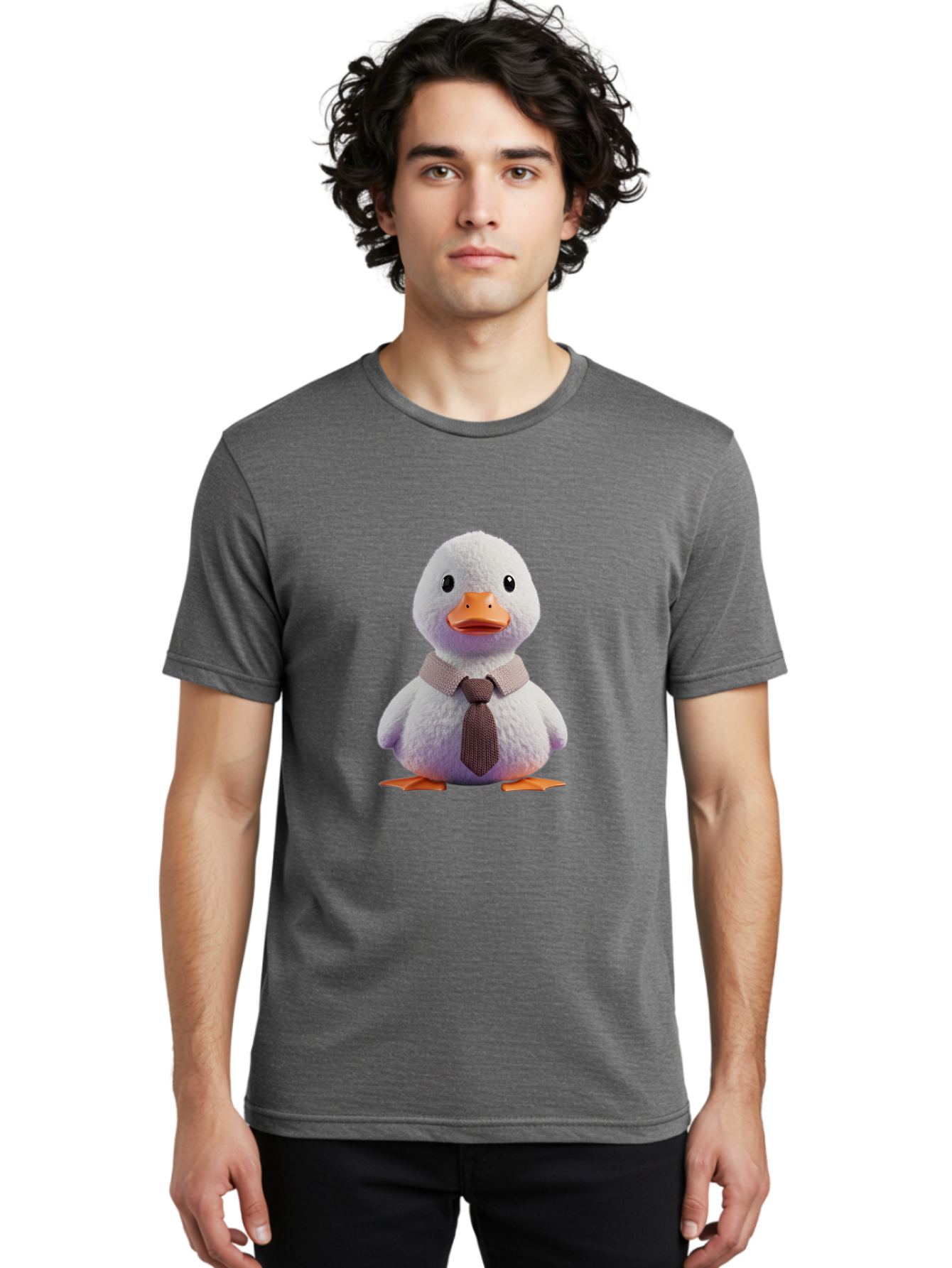 Duck-In-Tie-1 Men'S Graphic Tee, 100% Cotton, Comfortable Casual Summer Wear, Machine Washable, Vintage Camera, Old Camera, Antique Camera, Black Camera, Classic Photography, Photography Equipment, Nostalgic Device, Film Camera, Camera Art Bam345