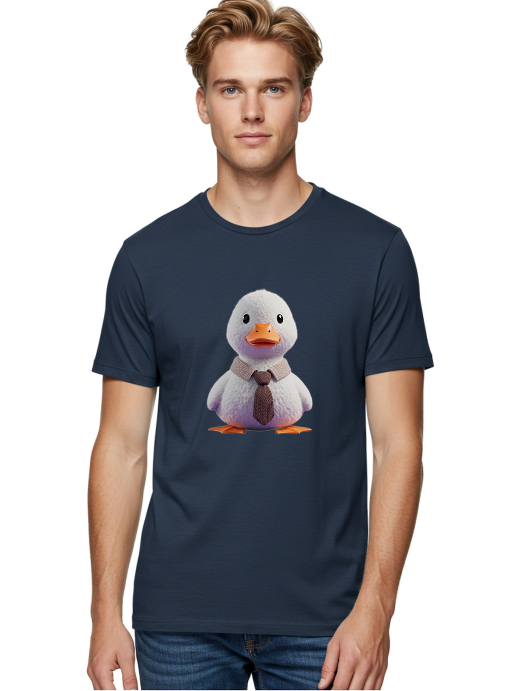 Duck-In-Tie-1 Men'S Graphic Tee, 100% Cotton, Comfortable Casual Summer Wear, Machine Washable, Vintage Camera, Old Camera, Antique Camera, Black Camera, Classic Photography, Photography Equipment, Nostalgic Device, Film Camera, Camera Art Bam345