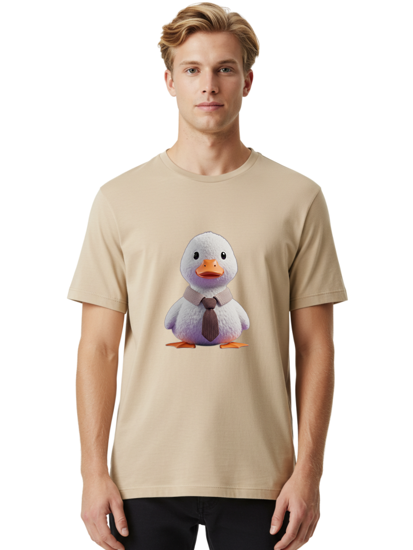 Duck-In-Tie-1 Men'S Graphic Tee, 100% Cotton, Comfortable Casual Summer Wear, Machine Washable, Vintage Camera, Old Camera, Antique Camera, Black Camera, Classic Photography, Photography Equipment, Nostalgic Device, Film Camera, Camera Art Bam345