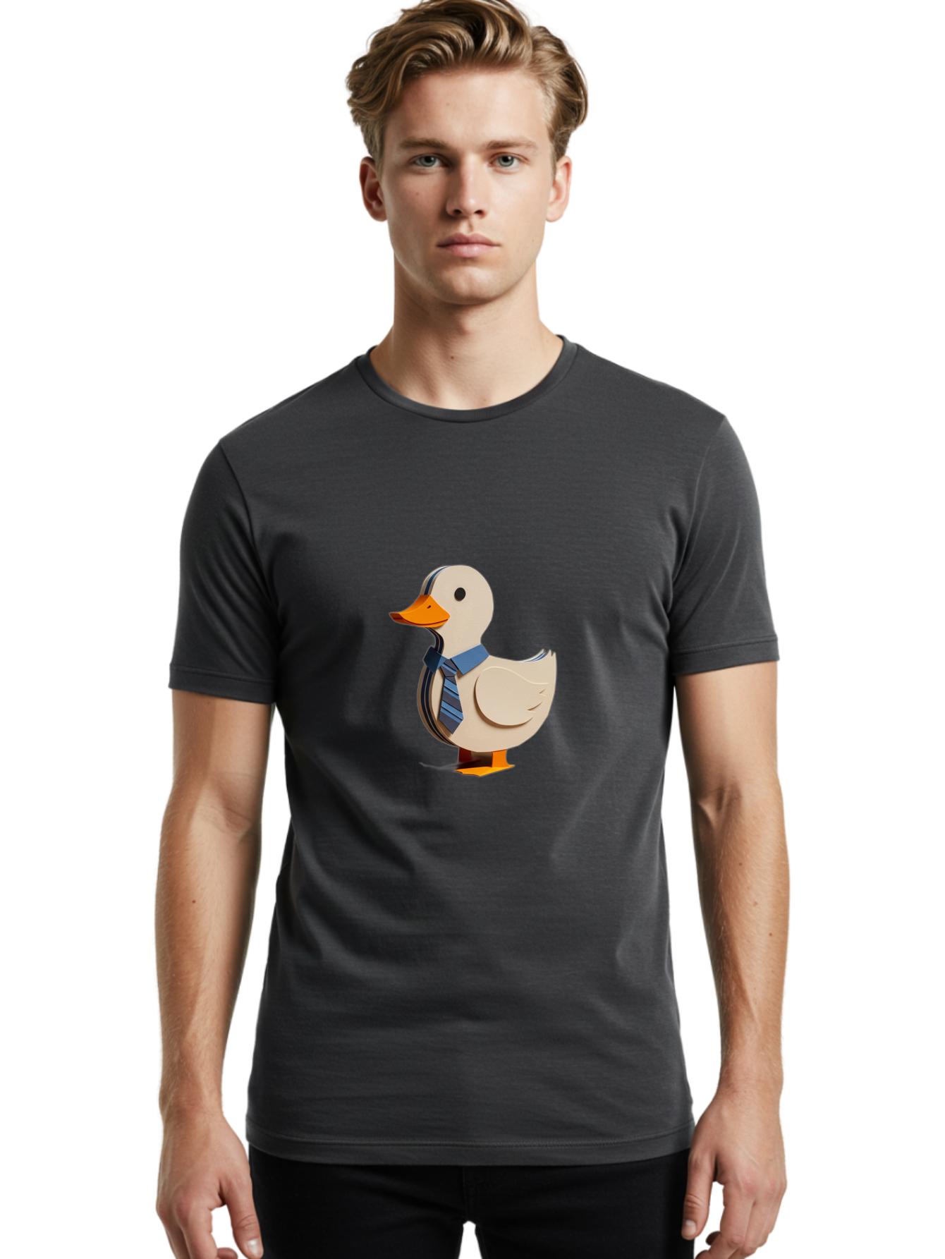 Duck-In-Tie Men'S Graphic Tee, 100% Cotton, Comfortable Casual Summer Wear, Machine Washable, Vintage Camera, Old Camera, Antique Camera, Black Camera, Classic Photography, Photography Equipment, Nostalgic Device, Film Camera, Camera Art Bam346
