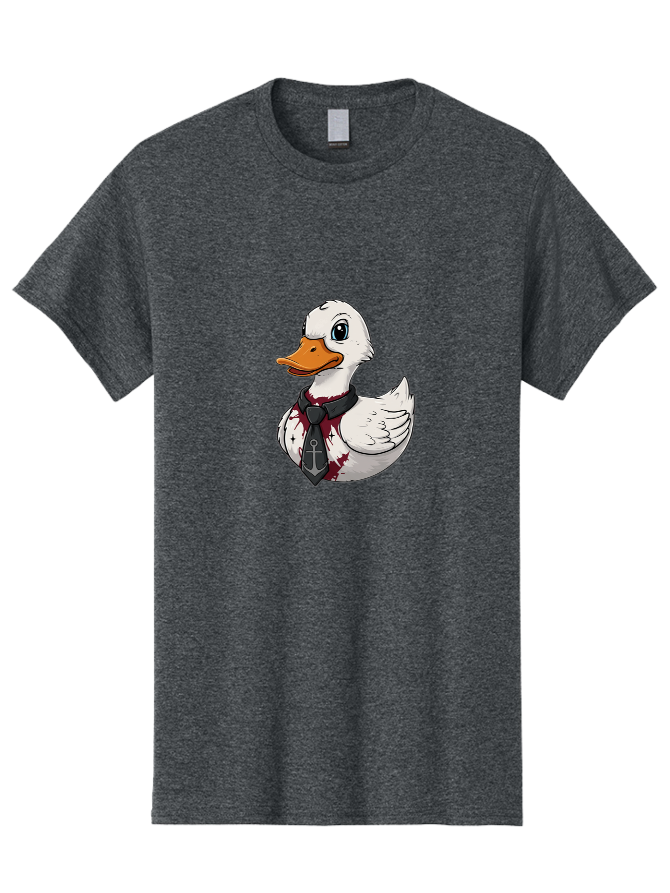 Duck-Necktie-Anchor Men'S Graphic Tee, 100% Cotton, Comfortable Casual Summer Wear, Machine Washable, Vintage Camera, Old Camera, Antique Camera, Black Camera, Classic Photography, Photography Equipment, Nostalgic Device, Film Camera, Bam348