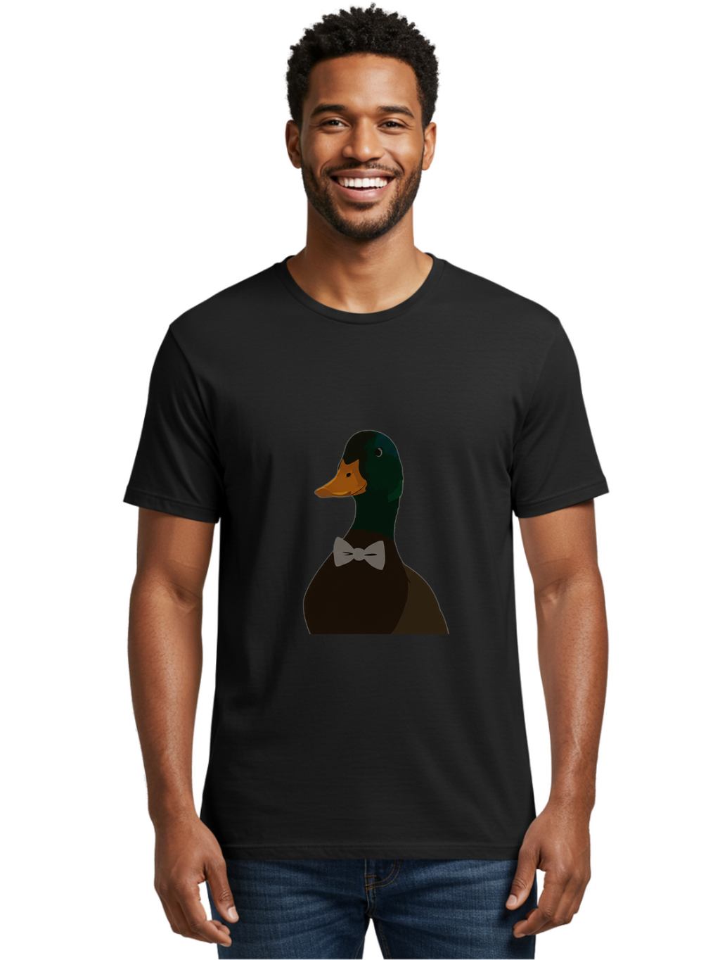 Duck-With-Bow-Tie Men'S Graphic Tee, 100% Cotton, Comfortable Casual Summer Wear, Machine Washable, Vintage Camera, Old Camera, Antique Camera, Black Camera, Classic Photography, Photography Equipment, Nostalgic Device, Film Camera, Camera Art Bam349