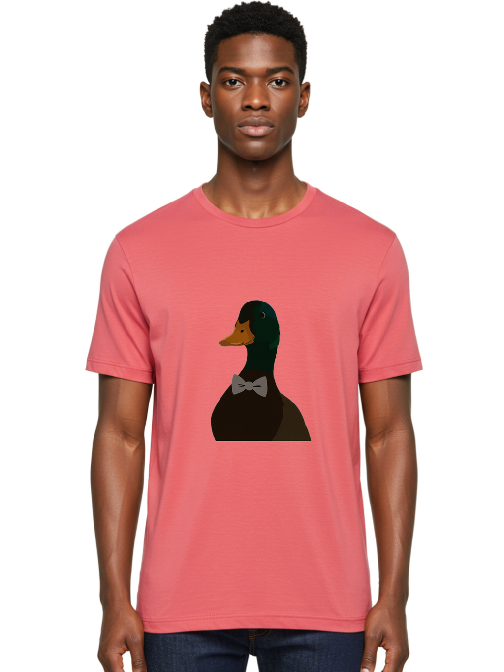 Duck-With-Bow-Tie Men'S Graphic Tee, 100% Cotton, Comfortable Casual Summer Wear, Machine Washable, Vintage Camera, Old Camera, Antique Camera, Black Camera, Classic Photography, Photography Equipment, Nostalgic Device, Film Camera, Camera Art Bam349