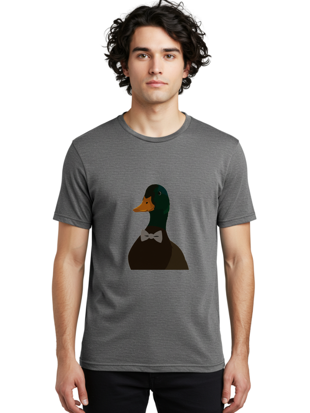 Duck-With-Bow-Tie Men'S Graphic Tee, 100% Cotton, Comfortable Casual Summer Wear, Machine Washable, Vintage Camera, Old Camera, Antique Camera, Black Camera, Classic Photography, Photography Equipment, Nostalgic Device, Film Camera, Camera Art Bam349
