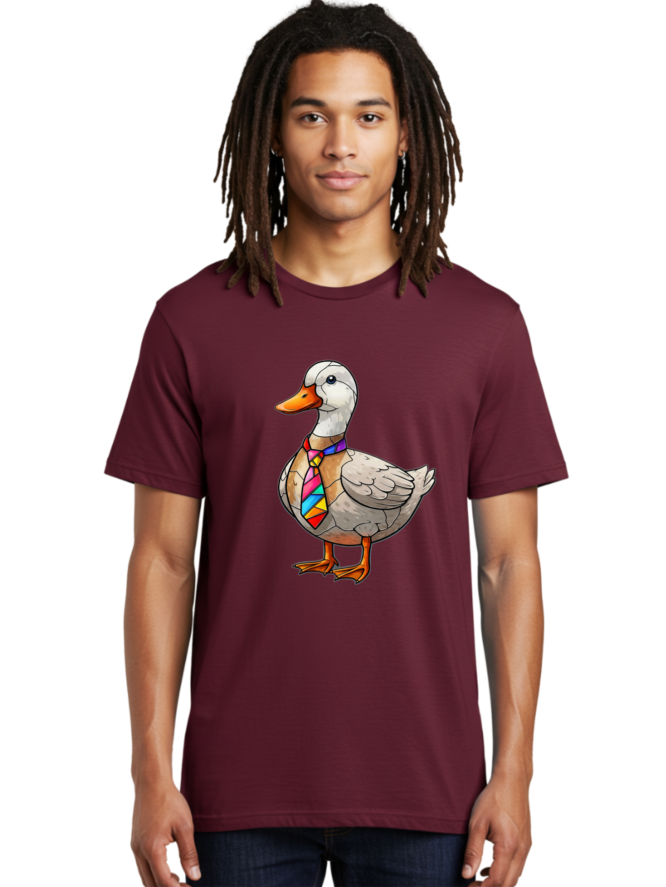 Duck-With-Tie Men'S Graphic Tee, 100% Cotton, Comfortable Casual Summer Wear, Machine Washable, Vintage Camera, Old Camera, Antique Camera, Black Camera, Classic Photography, Photography Equipment, Nostalgic Device, Film Camera, Camera Art Bam351