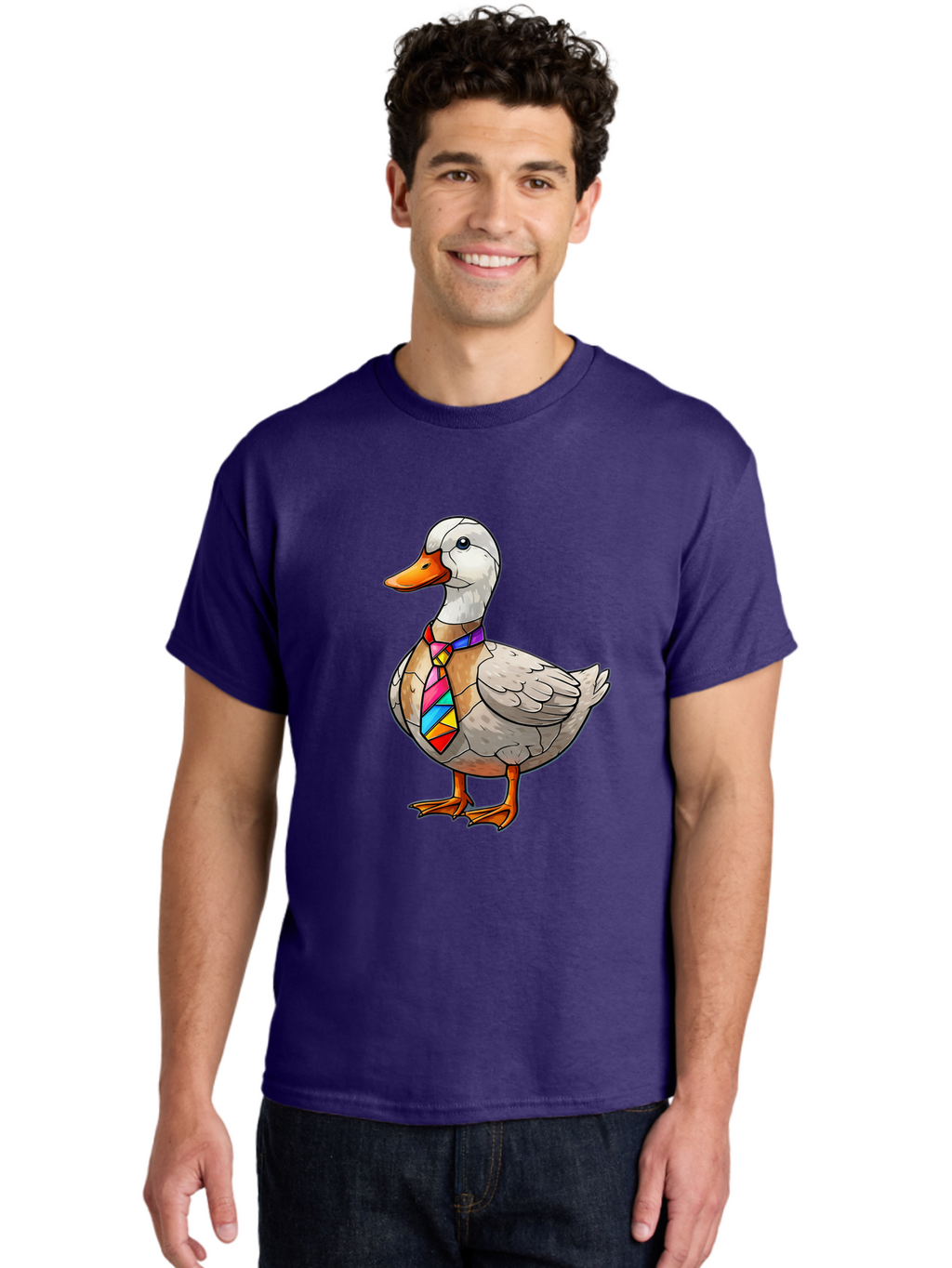 Duck-With-Tie Men'S Graphic Tee, 100% Cotton, Comfortable Casual Summer Wear, Machine Washable, Vintage Camera, Old Camera, Antique Camera, Black Camera, Classic Photography, Photography Equipment, Nostalgic Device, Film Camera, Camera Art Bam351