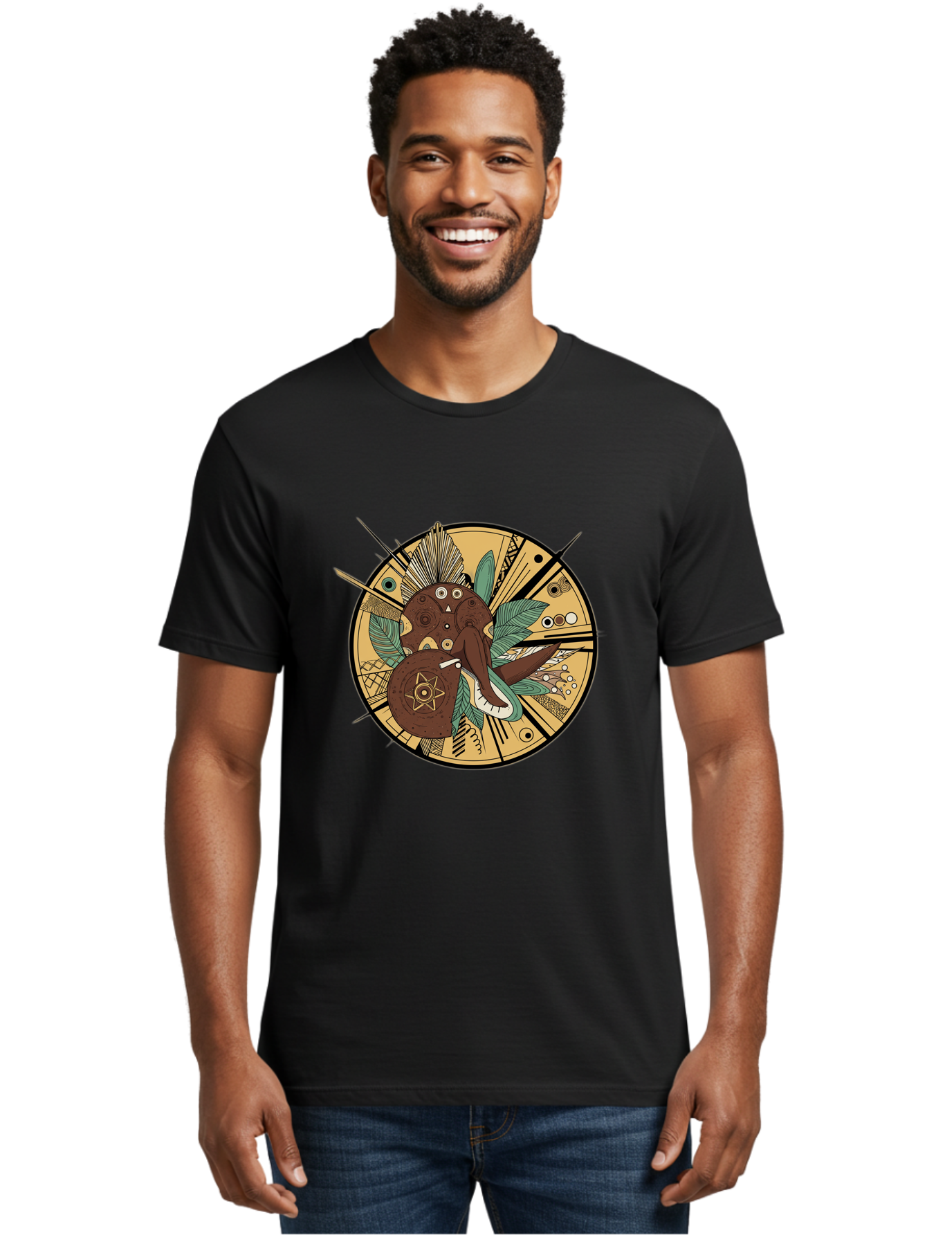 Eagle-Head-Sacred-Geometry Men'S Graphic Tee, 100% Cotton, Comfortable Casual Summer Wear, Machine Washable, Vintage Camera, Old Camera, Antique Camera, Black Camera, Classic Photography, Photography Equipment, Nostalgic Device, Film Camera, Bam352