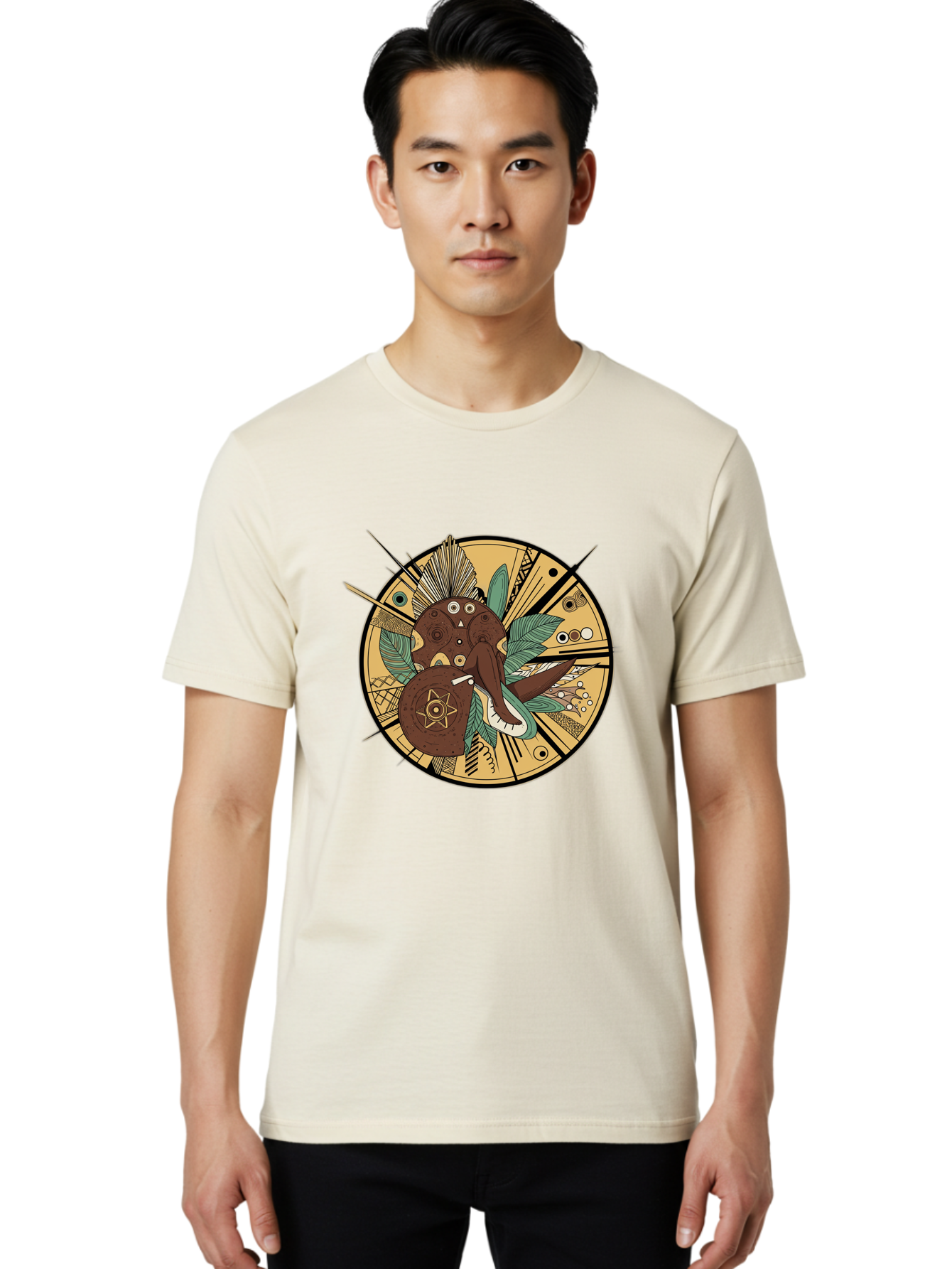 Eagle-Head-Sacred-Geometry Men'S Graphic Tee, 100% Cotton, Comfortable Casual Summer Wear, Machine Washable, Vintage Camera, Old Camera, Antique Camera, Black Camera, Classic Photography, Photography Equipment, Nostalgic Device, Film Camera, Bam352