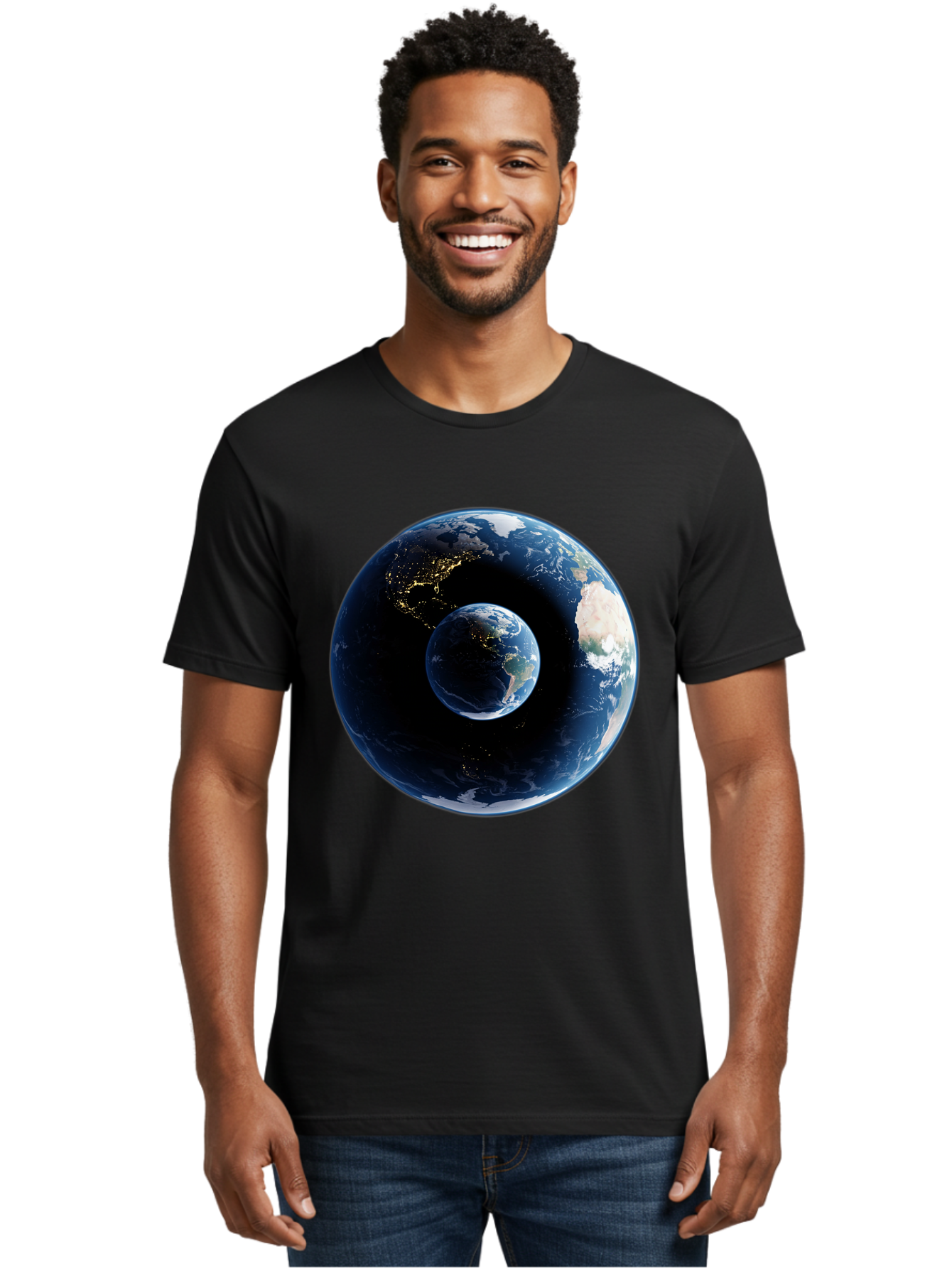 Earth-1 Men'S Graphic Tee, 100% Cotton, Comfortable Casual Summer Wear, Machine Washable, Vintage Camera, Old Camera, Antique Camera, Black Camera, Classic Photography, Photography Equipment, Nostalgic Device, Film Camera, Camera Art Bam354