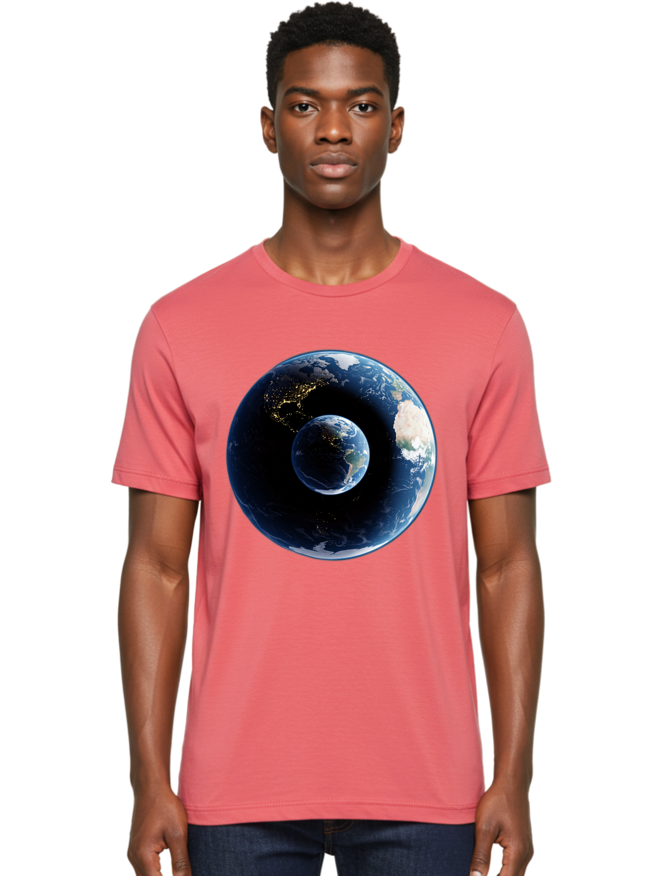 Earth-1 Men'S Graphic Tee, 100% Cotton, Comfortable Casual Summer Wear, Machine Washable, Vintage Camera, Old Camera, Antique Camera, Black Camera, Classic Photography, Photography Equipment, Nostalgic Device, Film Camera, Camera Art Bam354