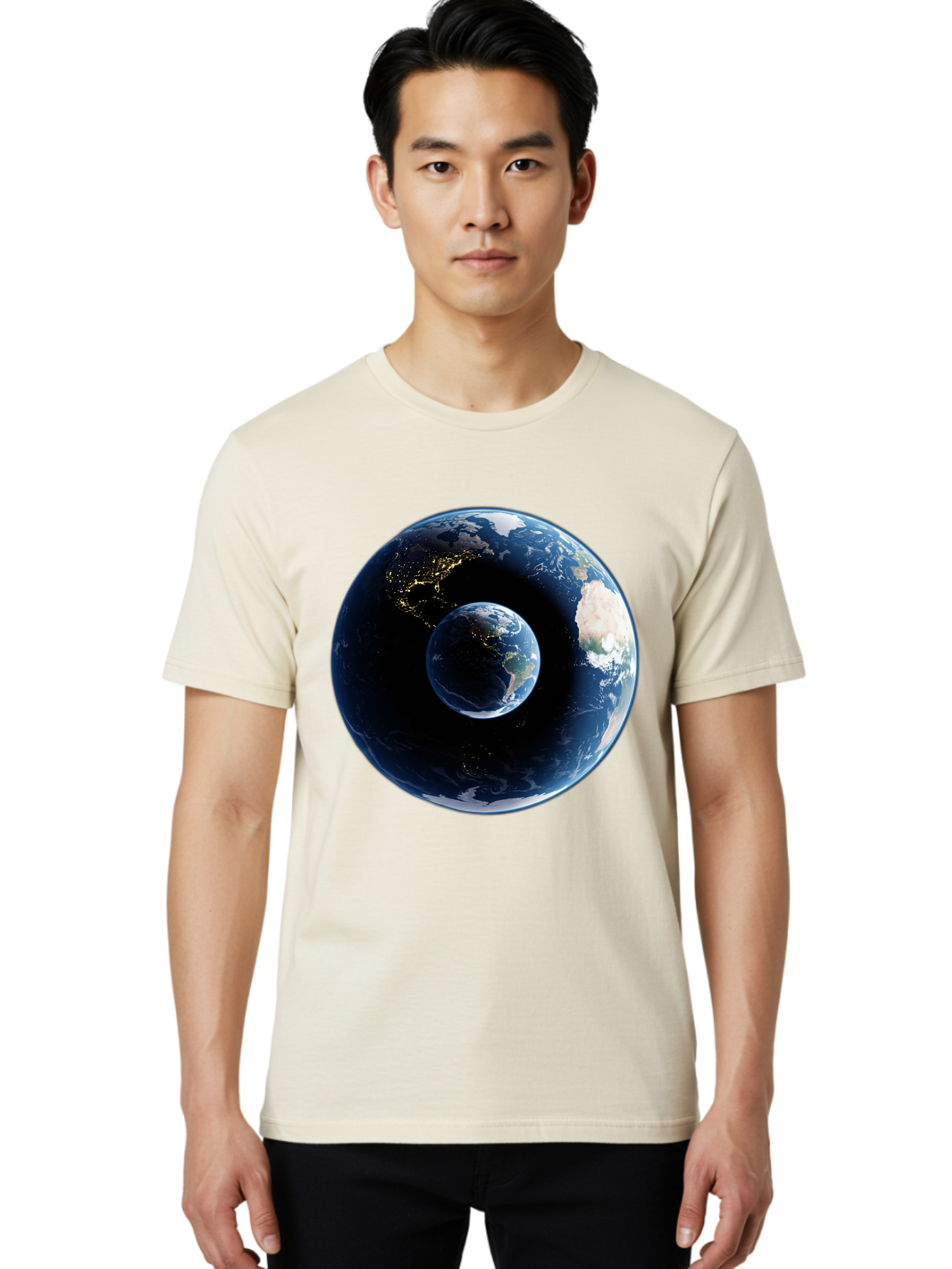 Earth-1 Men'S Graphic Tee, 100% Cotton, Comfortable Casual Summer Wear, Machine Washable, Vintage Camera, Old Camera, Antique Camera, Black Camera, Classic Photography, Photography Equipment, Nostalgic Device, Film Camera, Camera Art Bam354