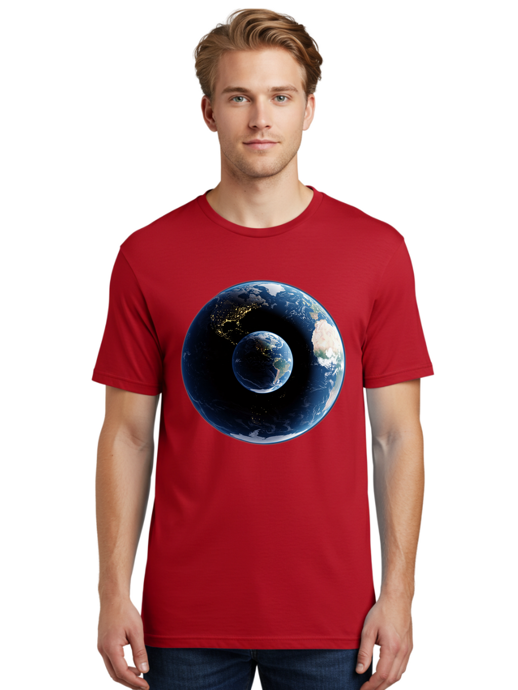 Earth-1 Men'S Graphic Tee, 100% Cotton, Comfortable Casual Summer Wear, Machine Washable, Vintage Camera, Old Camera, Antique Camera, Black Camera, Classic Photography, Photography Equipment, Nostalgic Device, Film Camera, Camera Art Bam354