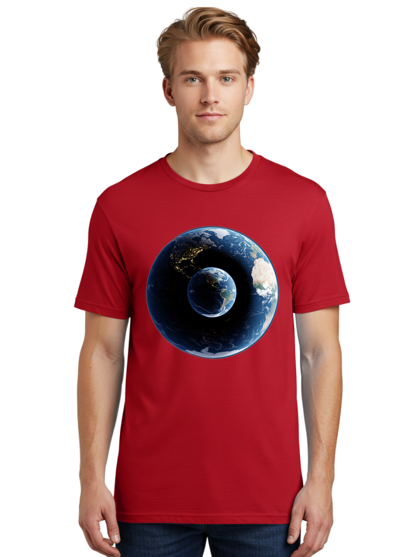 Earth-1 Men'S Graphic Tee, 100% Cotton, Comfortable Casual Summer Wear, Machine Washable, Vintage Camera, Old Camera, Antique Camera, Black Camera, Classic Photography, Photography Equipment, Nostalgic Device, Film Camera, Camera Art Bam354