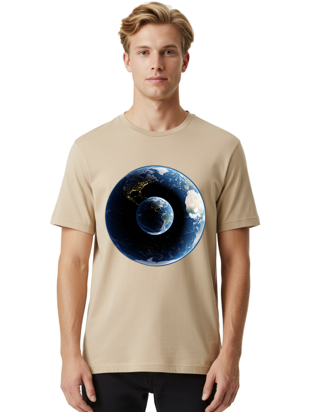 Earth-1 Men'S Graphic Tee, 100% Cotton, Comfortable Casual Summer Wear, Machine Washable, Vintage Camera, Old Camera, Antique Camera, Black Camera, Classic Photography, Photography Equipment, Nostalgic Device, Film Camera, Camera Art Bam354