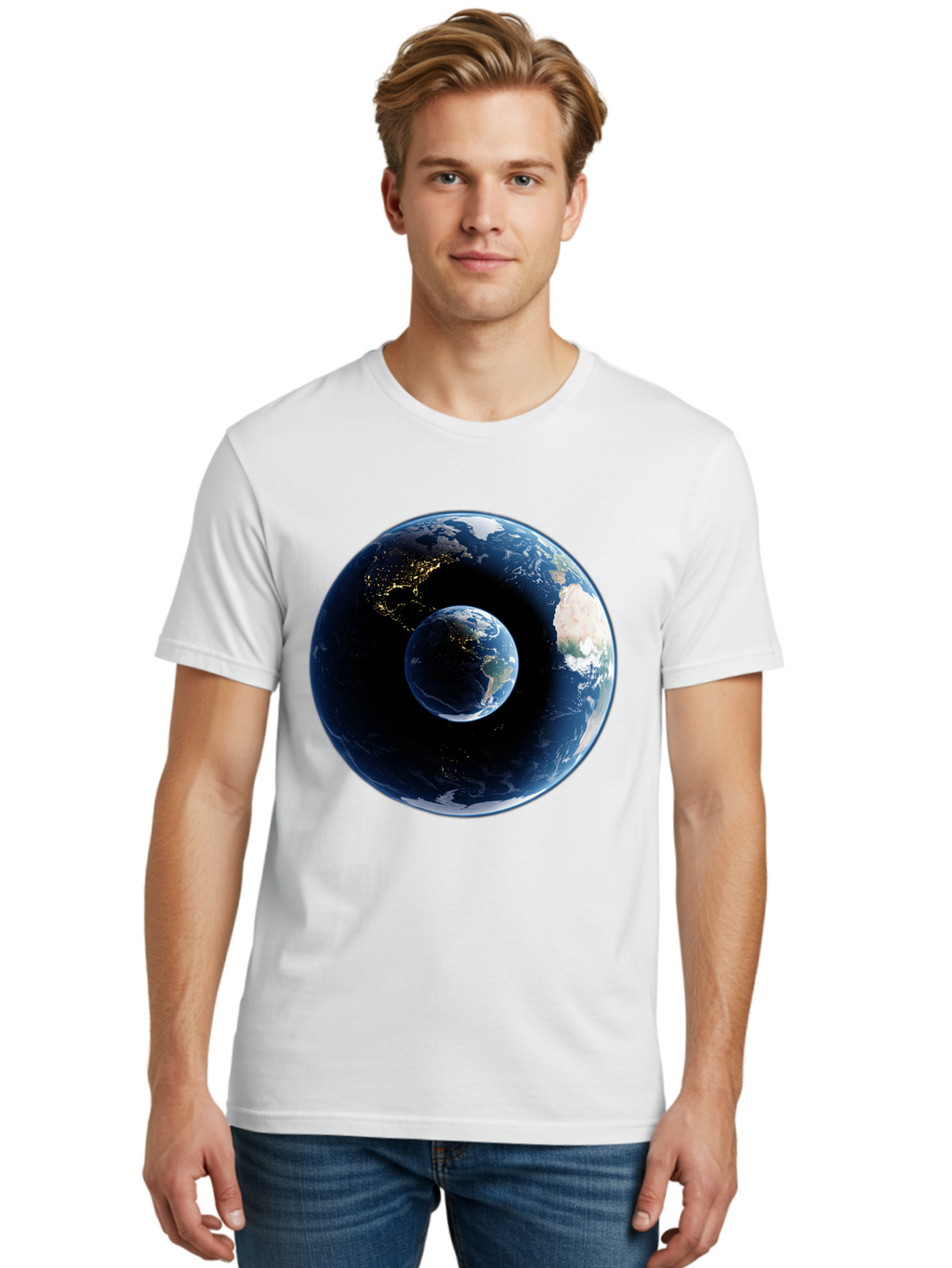 Earth-1 Men'S Graphic Tee, 100% Cotton, Comfortable Casual Summer Wear, Machine Washable, Vintage Camera, Old Camera, Antique Camera, Black Camera, Classic Photography, Photography Equipment, Nostalgic Device, Film Camera, Camera Art Bam354