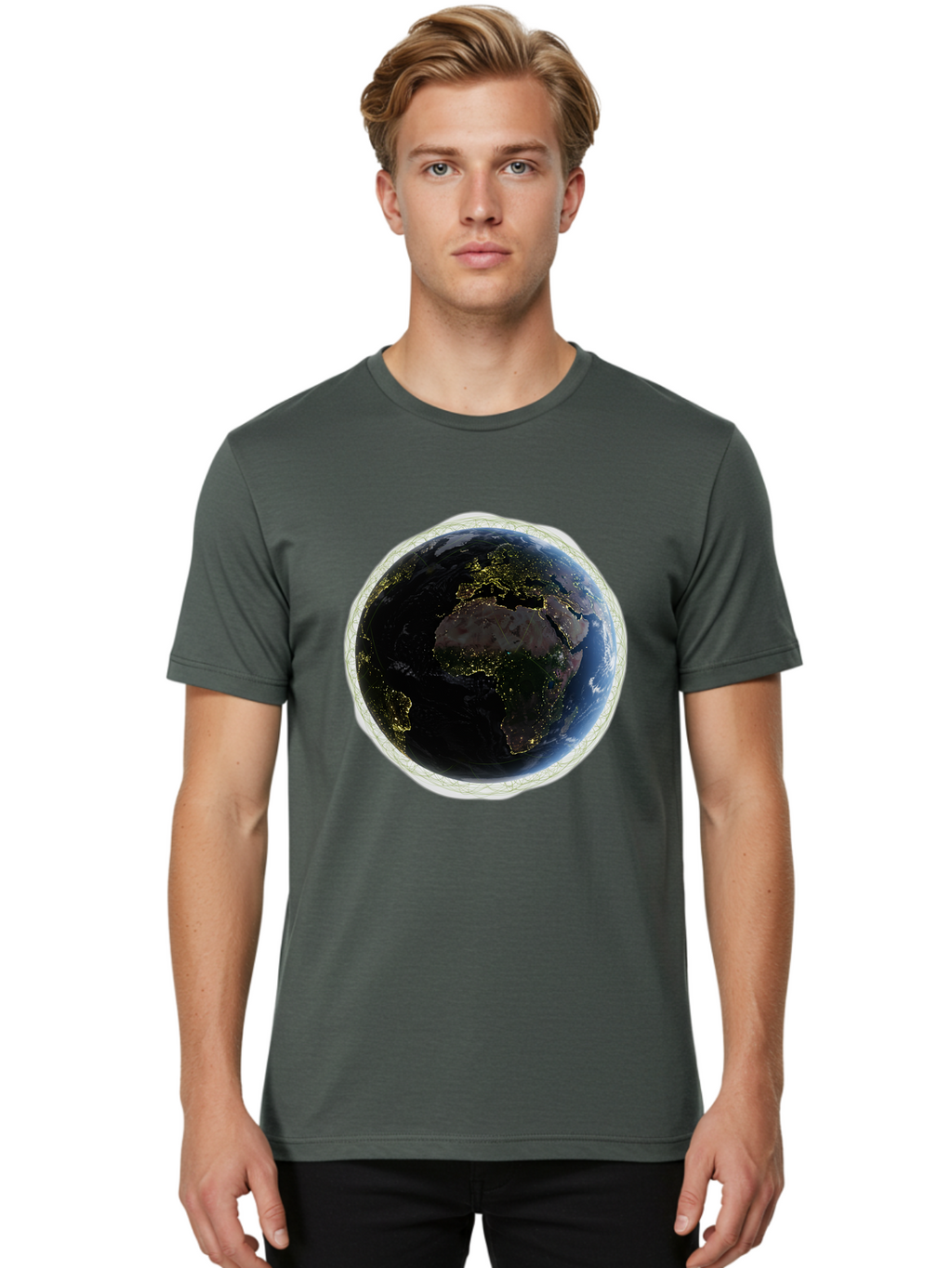 Earth-At-Night Men'S Graphic Tee, 100% Cotton, Comfortable Casual Summer Wear, Machine Washable, Vintage Camera, Old Camera, Antique Camera, Black Camera, Classic Photography, Photography Equipment, Nostalgic Device, Film Camera, Camera Art Bam355