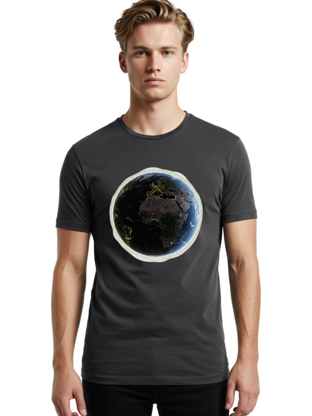 Earth-At-Night Men'S Graphic Tee, 100% Cotton, Comfortable Casual Summer Wear, Machine Washable, Vintage Camera, Old Camera, Antique Camera, Black Camera, Classic Photography, Photography Equipment, Nostalgic Device, Film Camera, Camera Art Bam355