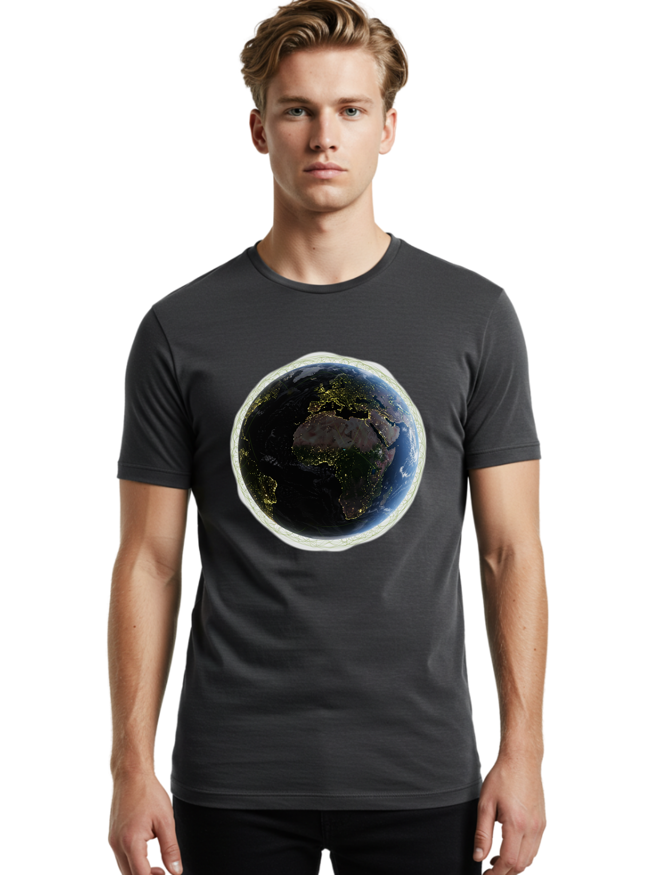 Earth-At-Night Men'S Graphic Tee, 100% Cotton, Comfortable Casual Summer Wear, Machine Washable, Vintage Camera, Old Camera, Antique Camera, Black Camera, Classic Photography, Photography Equipment, Nostalgic Device, Film Camera, Camera Art Bam355