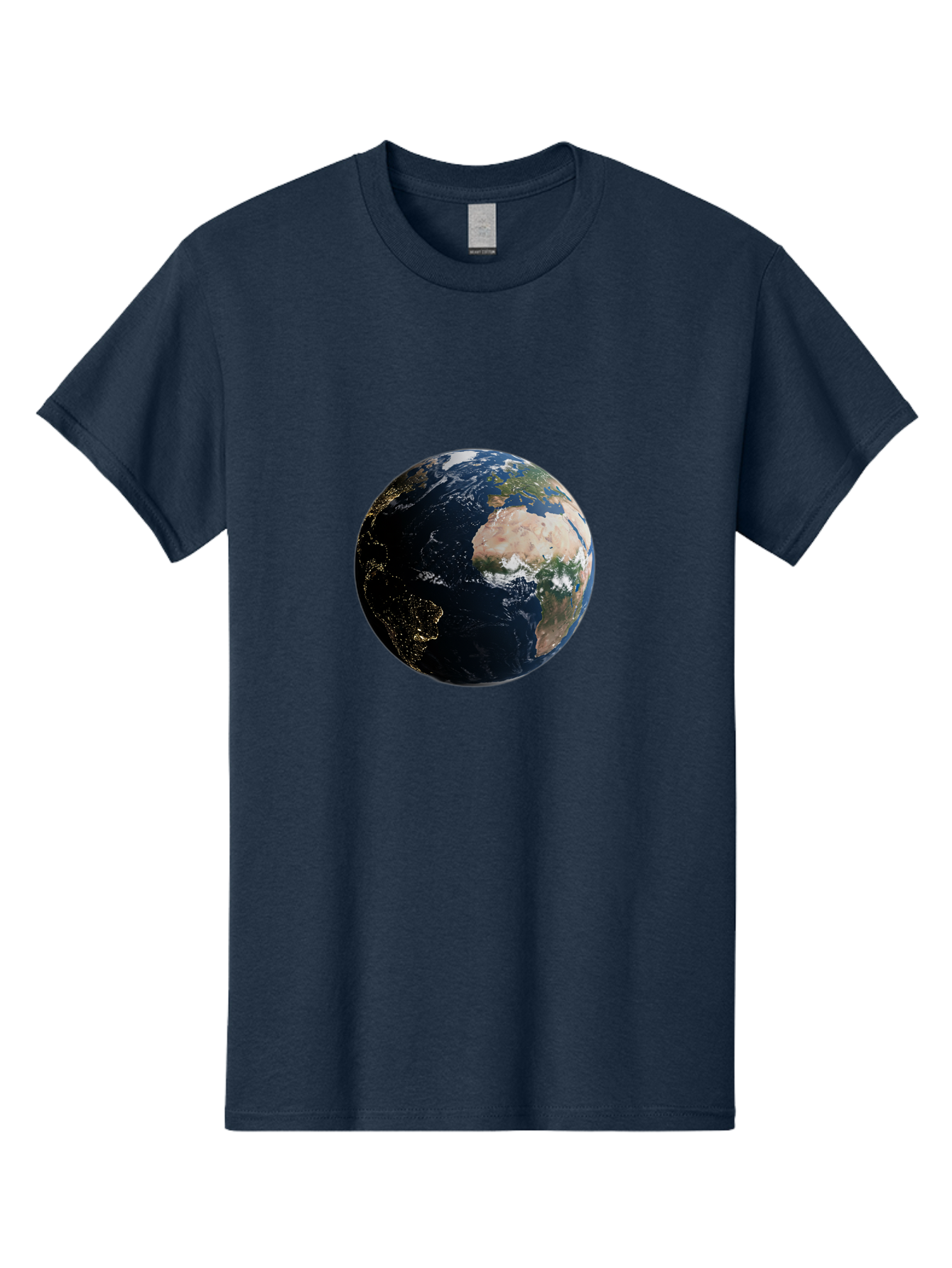 Earth-From-Space-1 Men'S Graphic Tee, 100% Cotton, Comfortable Casual Summer Wear, Machine Washable, Vintage Camera, Old Camera, Antique Camera, Black Camera, Classic Photography, Photography Equipment, Nostalgic Device, Film Camera, Bam356