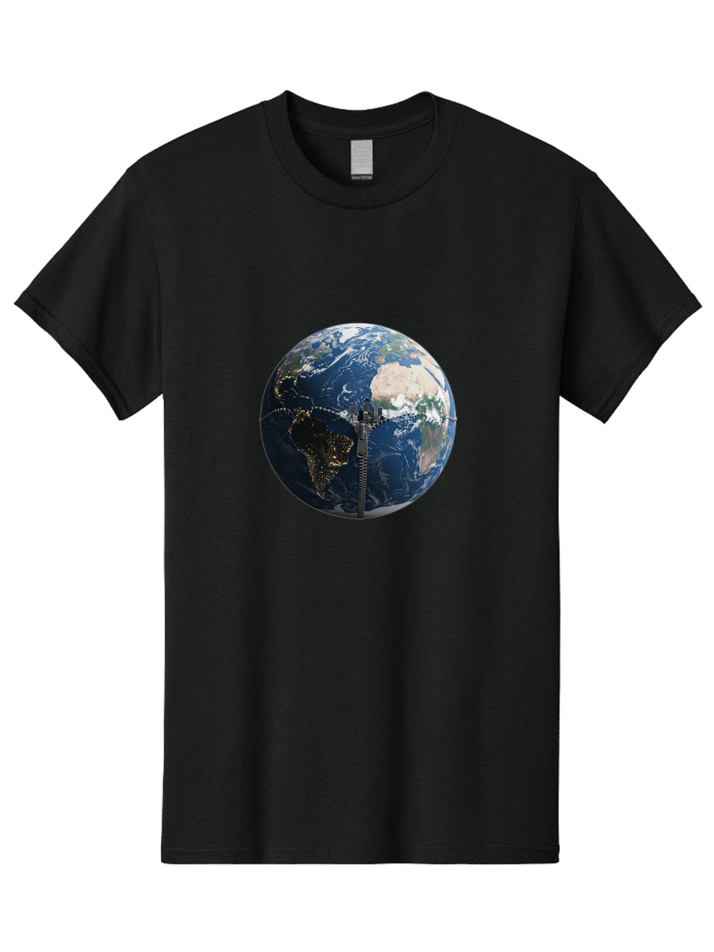 Earth-With-Zip Men'S Graphic Tee, 100% Cotton, Comfortable Casual Summer Wear, Machine Washable, Vintage Camera, Old Camera, Antique Camera, Black Camera, Classic Photography, Photography Equipment, Nostalgic Device, Film Camera, Camera Art Bam360