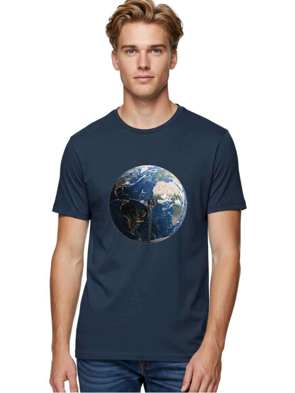 Earth-With-Zip Men'S Graphic Tee, 100% Cotton, Comfortable Casual Summer Wear, Machine Washable, Vintage Camera, Old Camera, Antique Camera, Black Camera, Classic Photography, Photography Equipment, Nostalgic Device, Film Camera, Camera Art Bam360