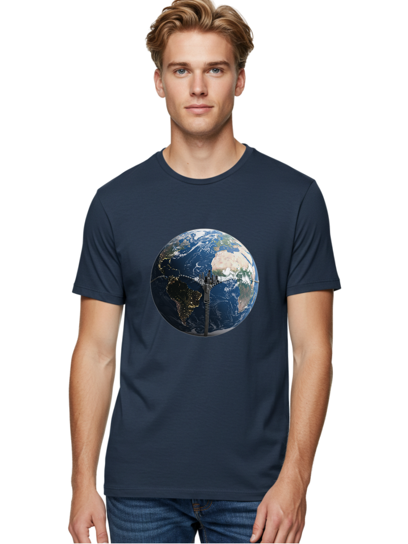Earth-With-Zip Men'S Graphic Tee, 100% Cotton, Comfortable Casual Summer Wear, Machine Washable, Vintage Camera, Old Camera, Antique Camera, Black Camera, Classic Photography, Photography Equipment, Nostalgic Device, Film Camera, Camera Art Bam360