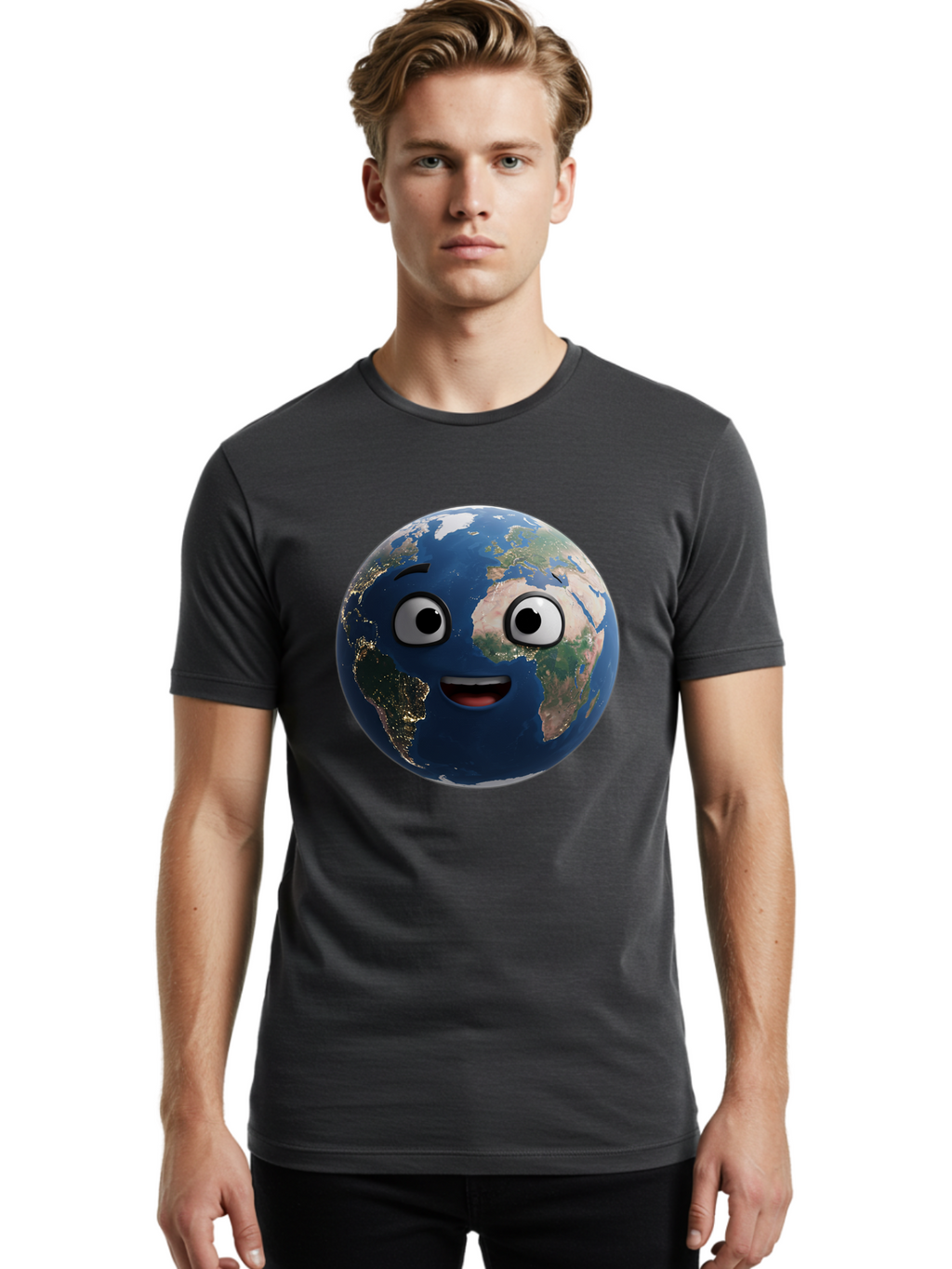 Earth Men'S Graphic Tee, 100% Cotton, Comfortable Casual Summer Wear, Machine Washable, Vintage Camera, Old Camera, Antique Camera, Black Camera, Classic Photography, Photography Equipment, Nostalgic Device, Film Camera, Camera Art Bam361