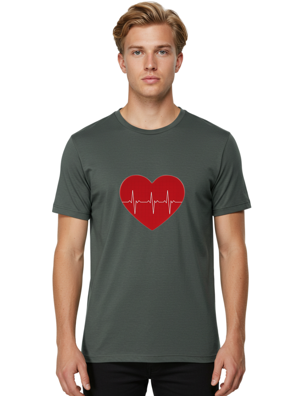 Ecg-Heart Men'S Graphic Tee, 100% Cotton, Comfortable Casual Summer Wear, Machine Washable, Vintage Camera, Old Camera, Antique Camera, Black Camera, Classic Photography, Photography Equipment, Nostalgic Device, Film Camera, Camera Art Bam363