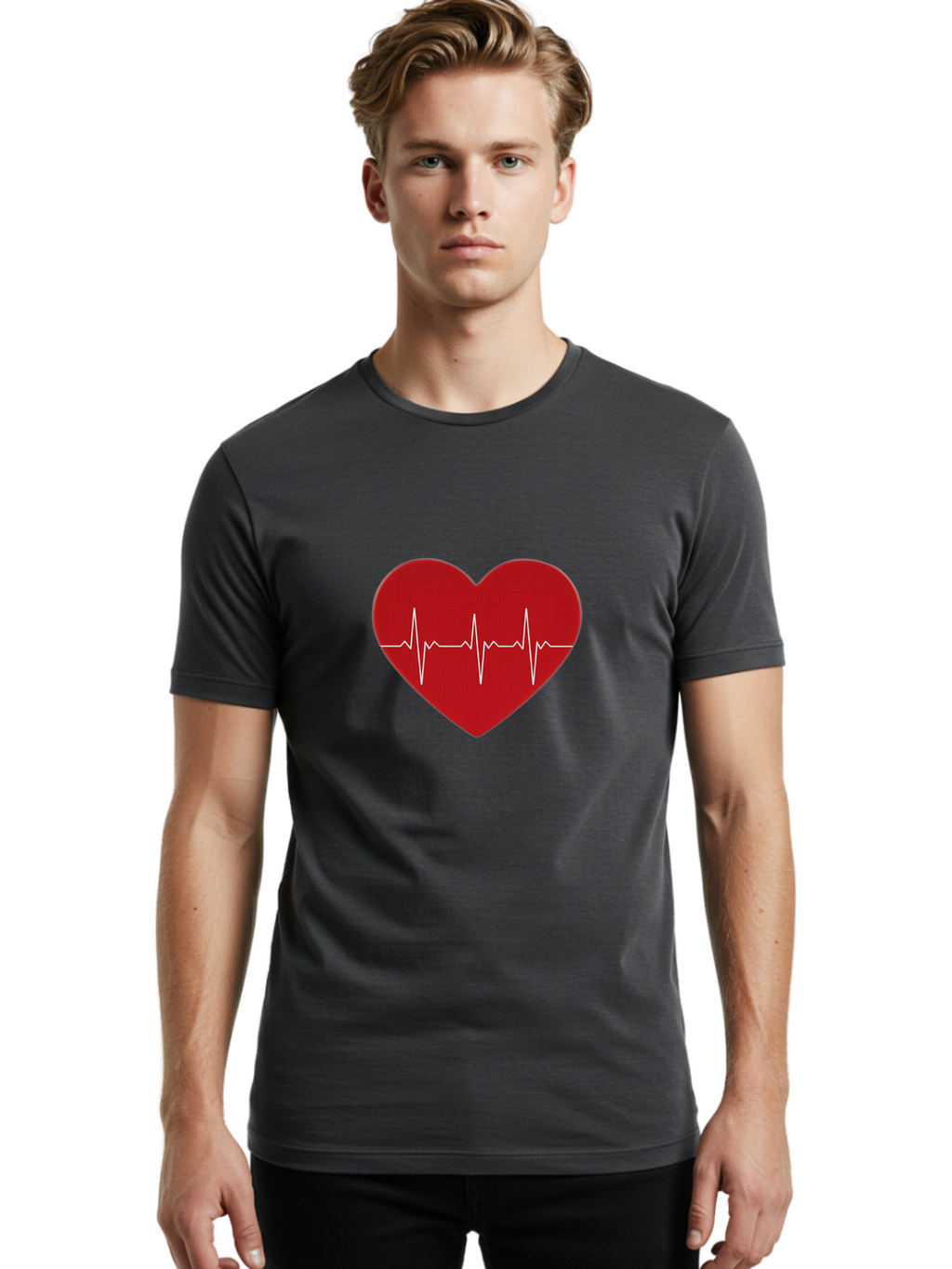 Ecg-Heart Men'S Graphic Tee, 100% Cotton, Comfortable Casual Summer Wear, Machine Washable, Vintage Camera, Old Camera, Antique Camera, Black Camera, Classic Photography, Photography Equipment, Nostalgic Device, Film Camera, Camera Art Bam363