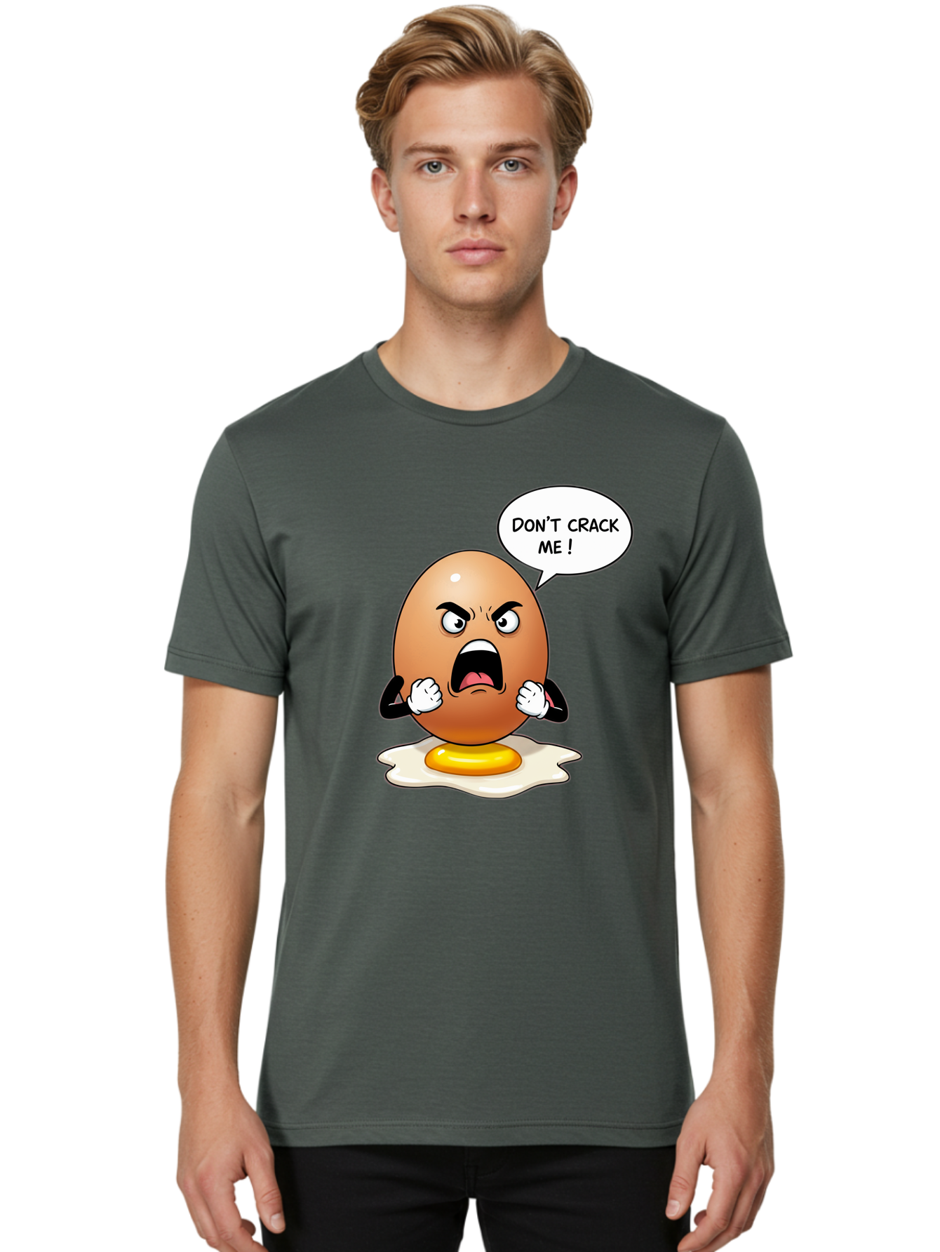 Egg-Don-T-Crack-Me Men'S Graphic Tee, 100% Cotton, Comfortable Casual Summer Wear, Machine Washable, Vintage Camera, Old Camera, Antique Camera, Black Camera, Classic Photography, Photography Equipment, Nostalgic Device, Film Camera, Bam368