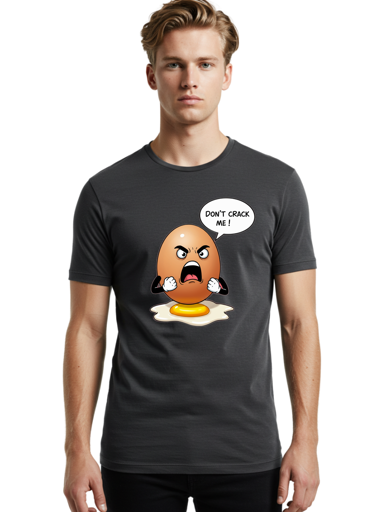 Egg-Don-T-Crack-Me Men'S Graphic Tee, 100% Cotton, Comfortable Casual Summer Wear, Machine Washable, Vintage Camera, Old Camera, Antique Camera, Black Camera, Classic Photography, Photography Equipment, Nostalgic Device, Film Camera, Bam368