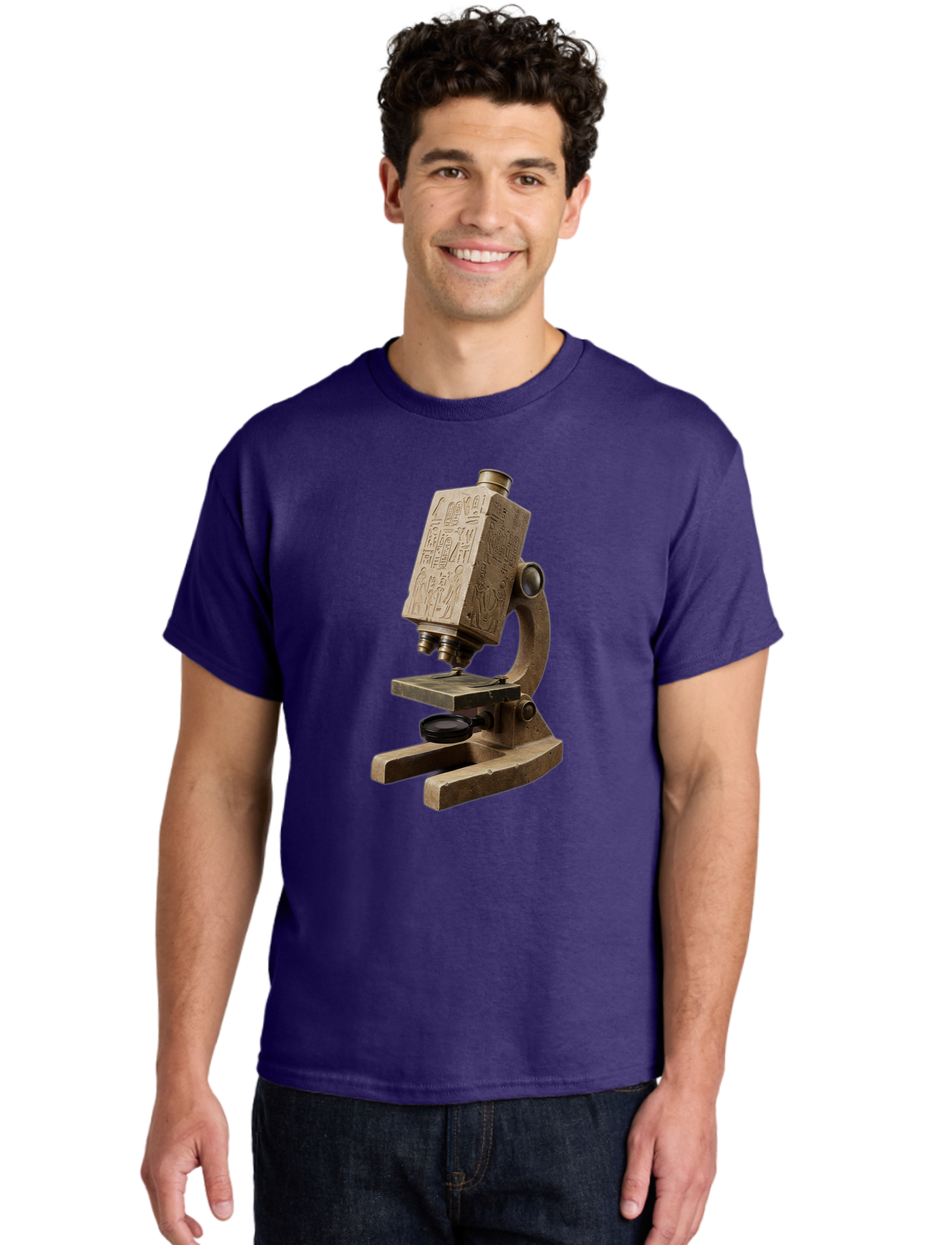Egyptian-Microscope Men'S Graphic Tee, 100% Cotton, Comfortable Casual Summer Wear, Machine Washable, Vintage Camera, Old Camera, Antique Camera, Black Camera, Classic Photography, Photography Equipment, Nostalgic Device, Film Camera, Bam371