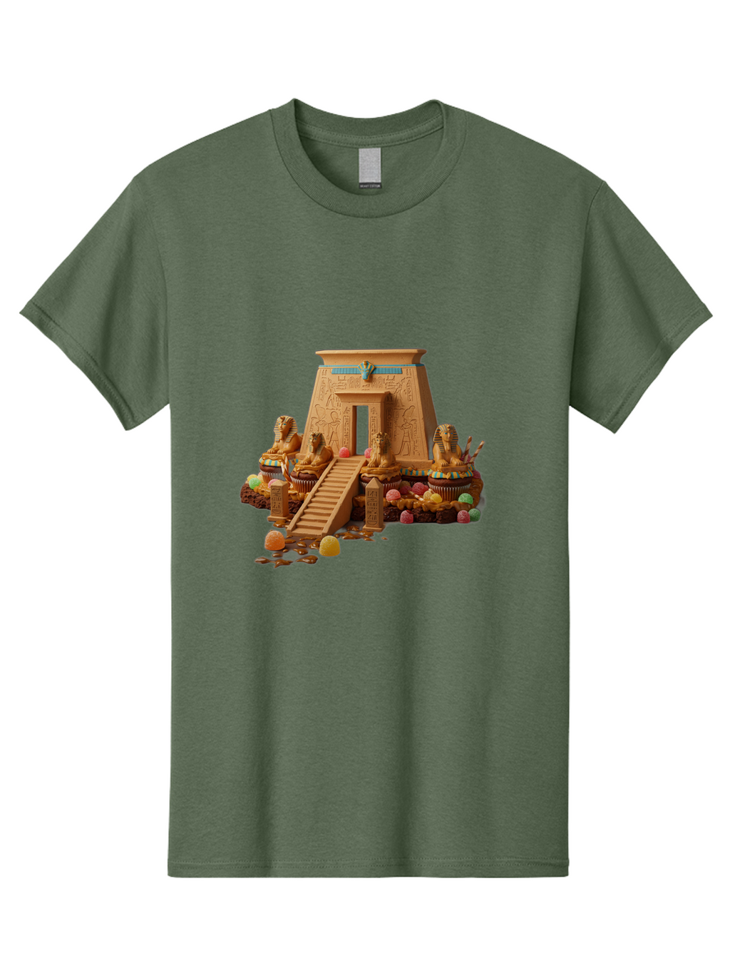 Egyptian-Temple-Cupcake Men'S Graphic Tee, 100% Cotton, Comfortable Casual Summer Wear, Machine Washable, Vintage Camera, Old Camera, Antique Camera, Black Camera, Classic Photography, Photography Equipment, Nostalgic Device, Film Camera, Bam372