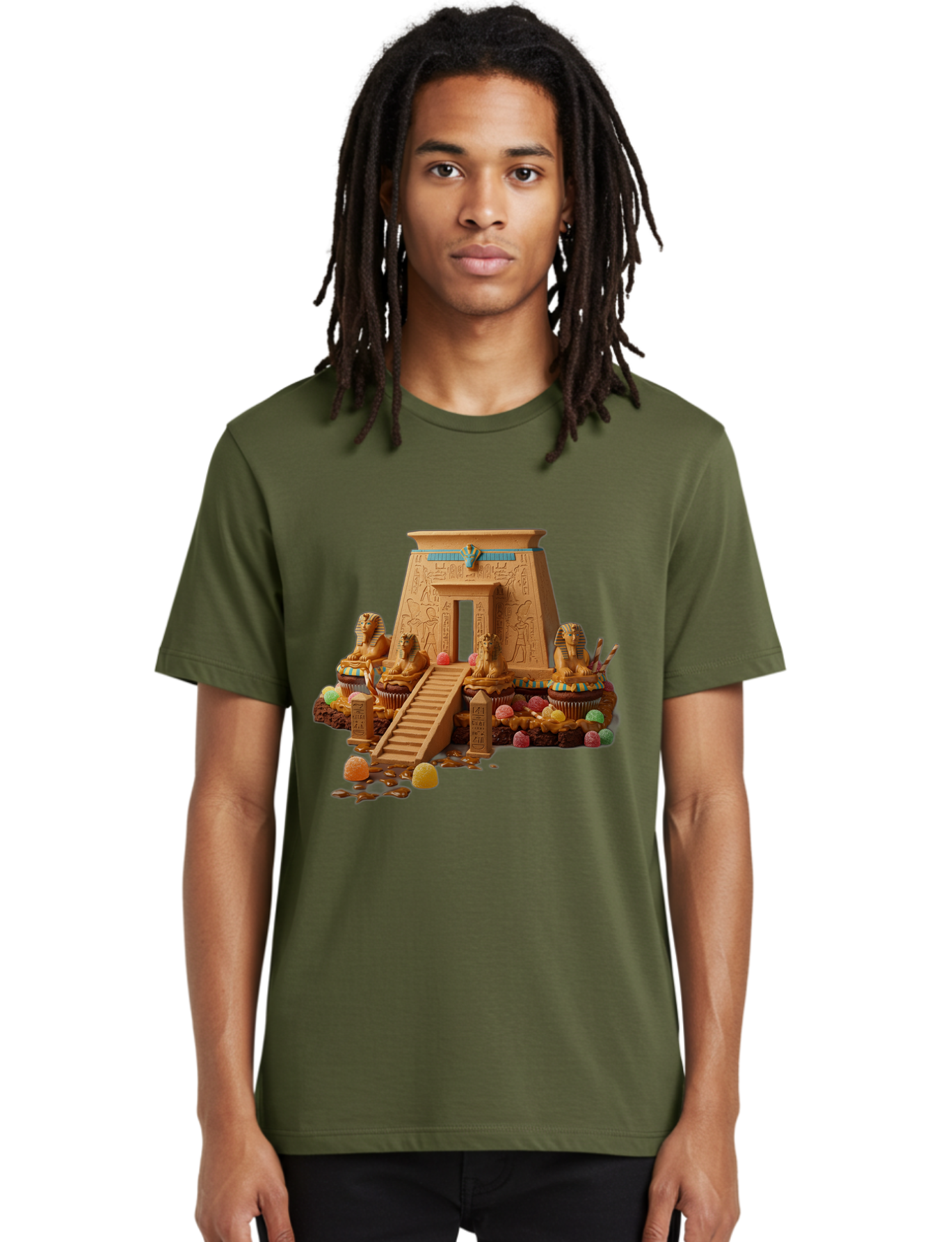 Egyptian-Temple-Cupcake Men'S Graphic Tee, 100% Cotton, Comfortable Casual Summer Wear, Machine Washable, Vintage Camera, Old Camera, Antique Camera, Black Camera, Classic Photography, Photography Equipment, Nostalgic Device, Film Camera, Bam372