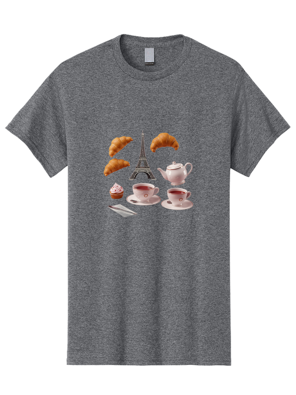Eiffel-Tower-Tea Men'S Graphic Tee, 100% Cotton, Comfortable Casual Summer Wear, Machine Washable, Vintage Camera, Old Camera, Antique Camera, Black Camera, Classic Photography, Photography Equipment, Nostalgic Device, Film Camera, Camera Art Bam373