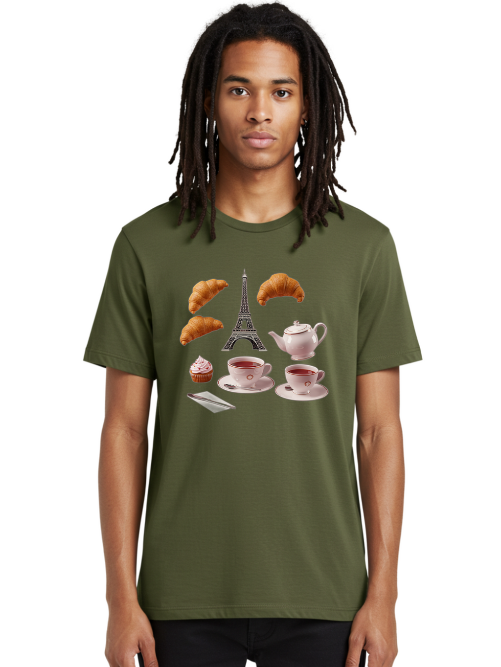 Eiffel-Tower-Tea Men'S Graphic Tee, 100% Cotton, Comfortable Casual Summer Wear, Machine Washable, Vintage Camera, Old Camera, Antique Camera, Black Camera, Classic Photography, Photography Equipment, Nostalgic Device, Film Camera, Camera Art Bam373