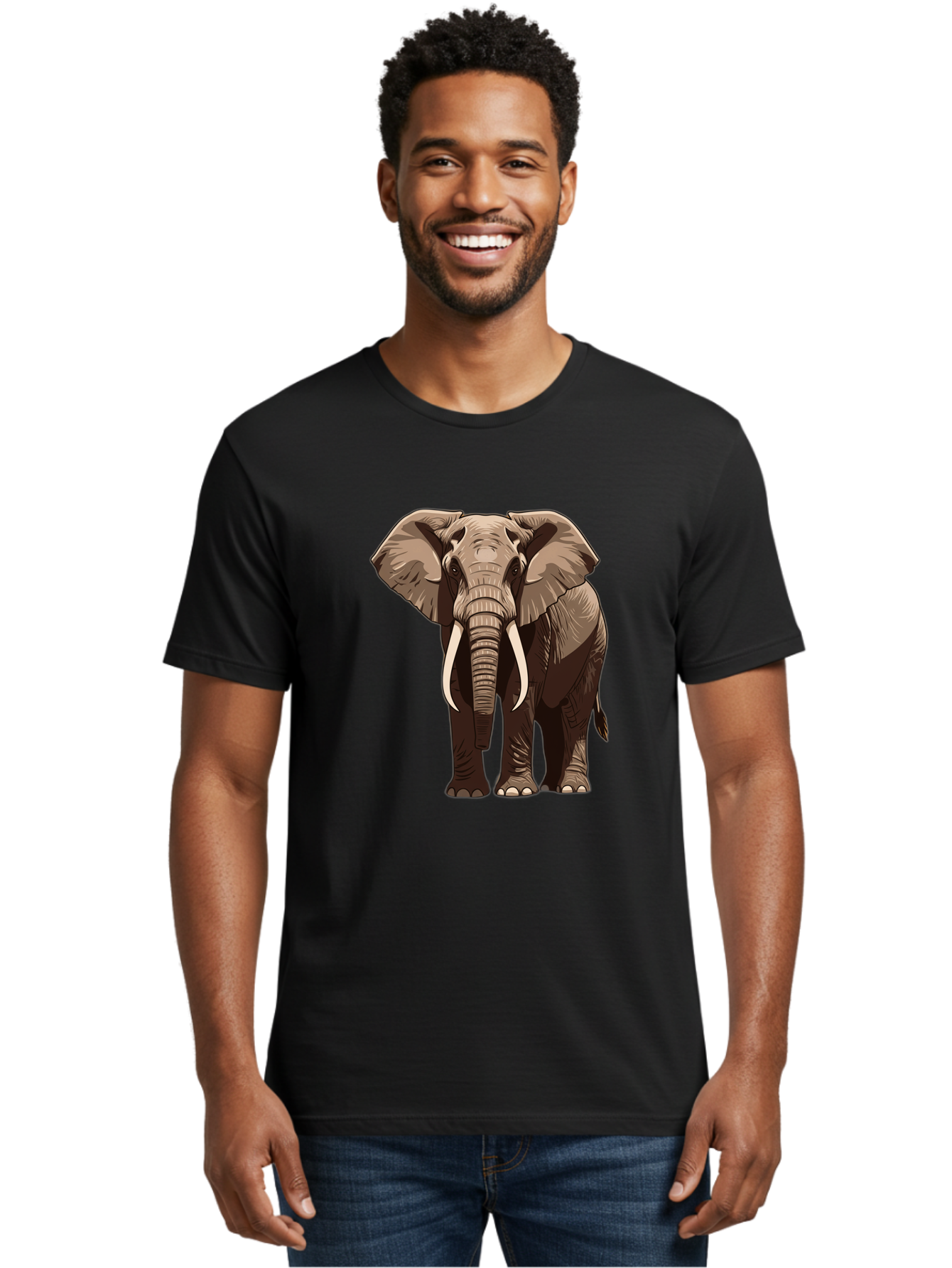 Elephant Men'S Graphic Tee, 100% Cotton, Comfortable Casual Summer Wear, Machine Washable, Vintage Camera, Old Camera, Antique Camera, Black Camera, Classic Photography, Photography Equipment, Nostalgic Device, Film Camera, Camera Art Bam375