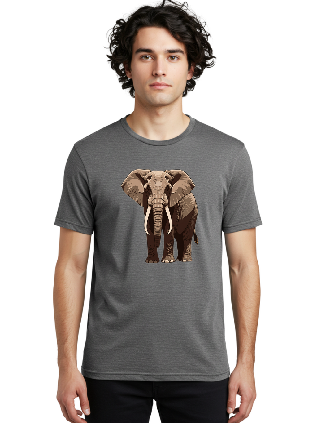 Elephant Men'S Graphic Tee, 100% Cotton, Comfortable Casual Summer Wear, Machine Washable, Vintage Camera, Old Camera, Antique Camera, Black Camera, Classic Photography, Photography Equipment, Nostalgic Device, Film Camera, Camera Art Bam375