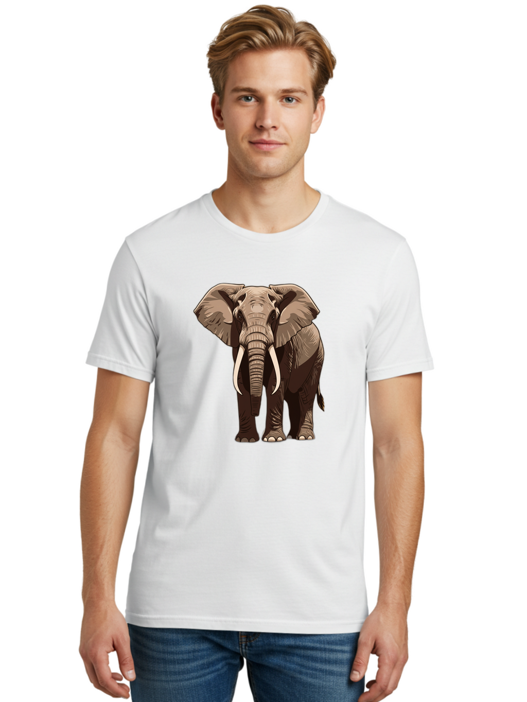 Elephant Men'S Graphic Tee, 100% Cotton, Comfortable Casual Summer Wear, Machine Washable, Vintage Camera, Old Camera, Antique Camera, Black Camera, Classic Photography, Photography Equipment, Nostalgic Device, Film Camera, Camera Art Bam375
