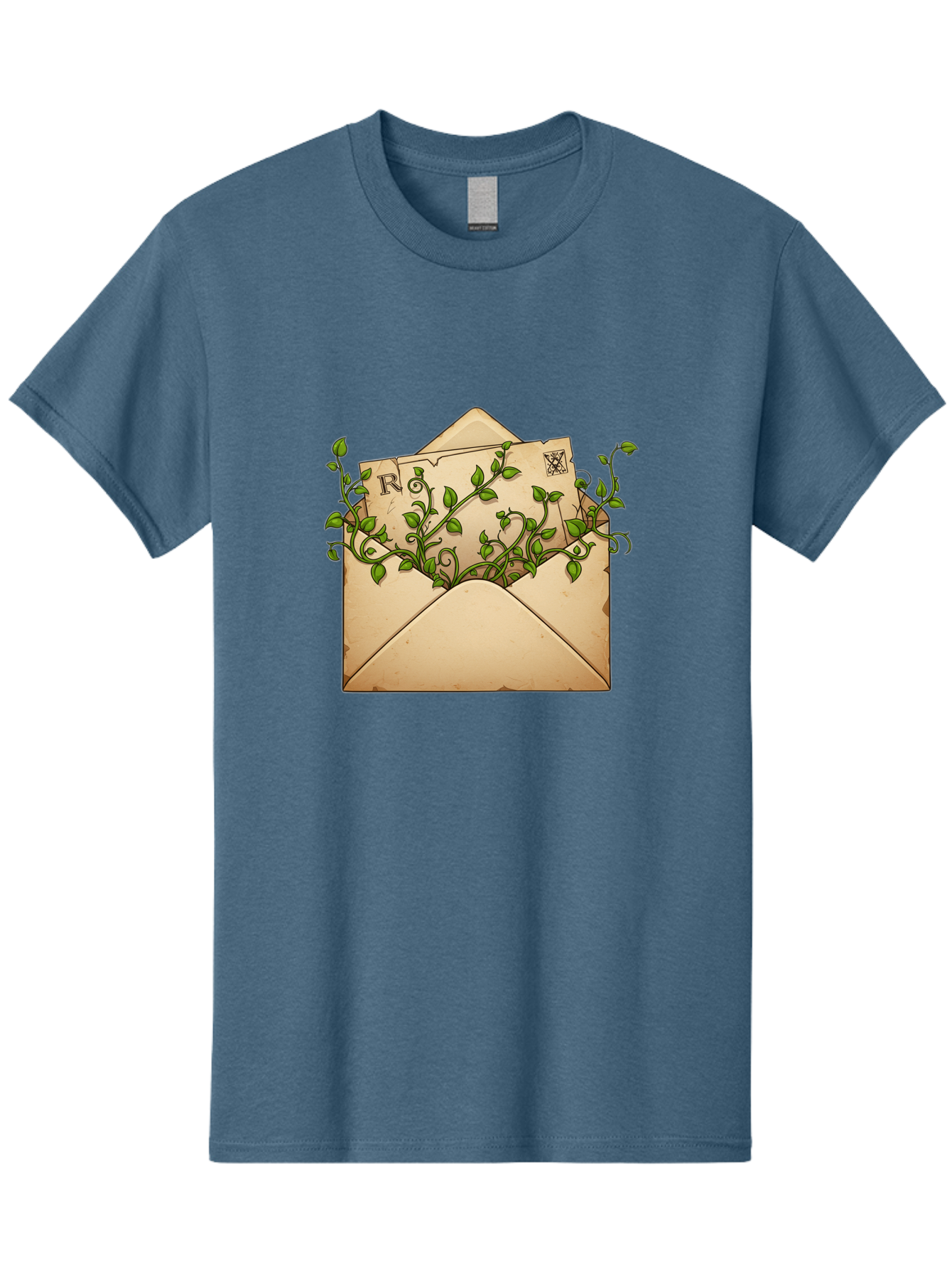 Envelope-With-Vines-And-Letter Men'S Graphic Tee, 100% Cotton, Comfortable Casual Summer Wear, Machine Washable, Vintage Camera, Old Camera, Antique Camera, Black Camera, Classic Photography, Photography Equipment, Nostalgic Device, Bam381