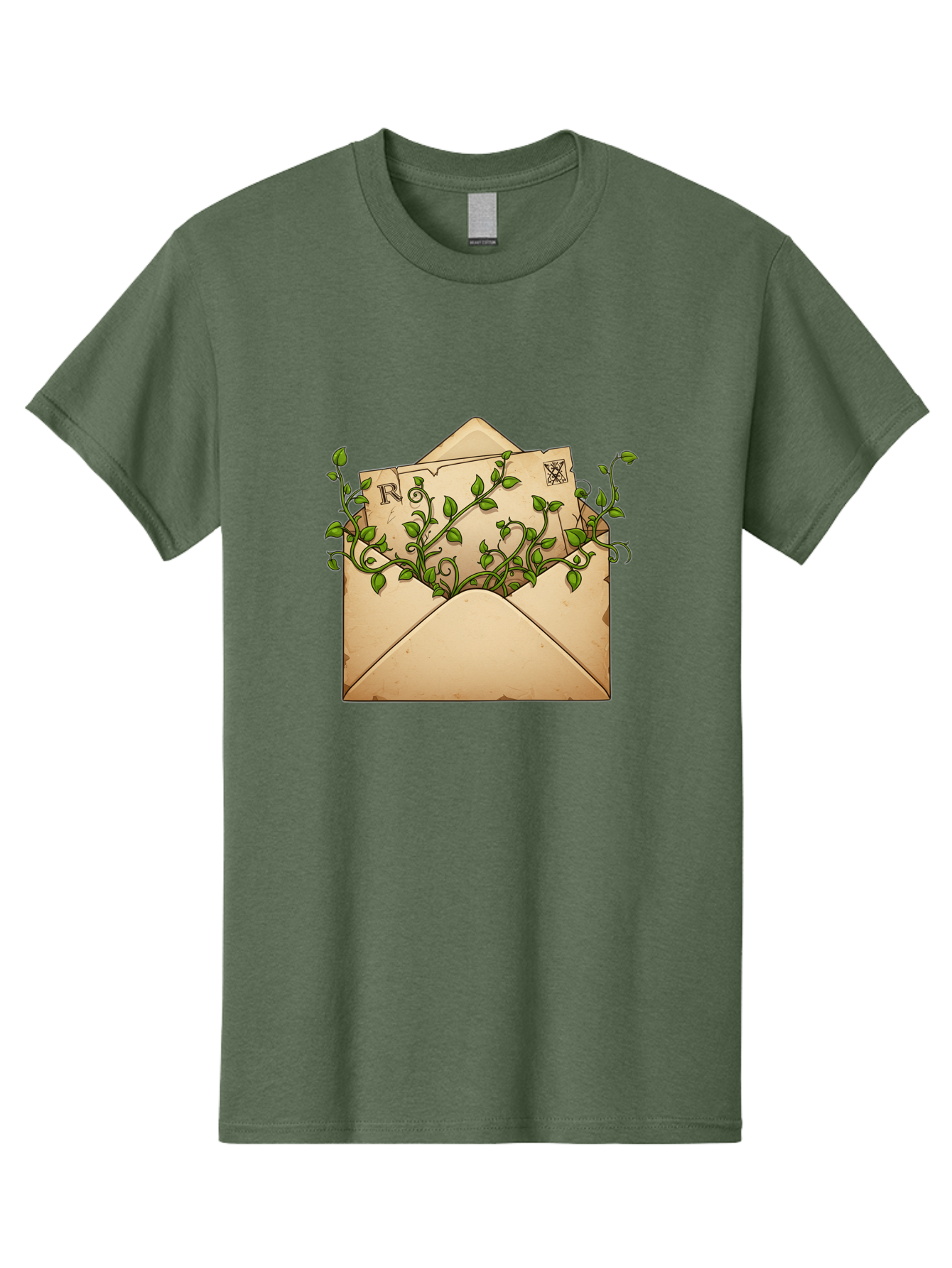 Envelope-With-Vines-And-Letter Men'S Graphic Tee, 100% Cotton, Comfortable Casual Summer Wear, Machine Washable, Vintage Camera, Old Camera, Antique Camera, Black Camera, Classic Photography, Photography Equipment, Nostalgic Device, Bam381