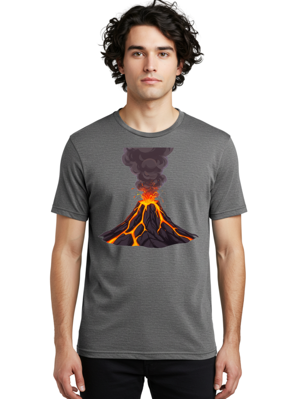 Erupting-Volcano Men'S Graphic Tee, 100% Cotton, Comfortable Casual Summer Wear, Machine Washable, Vintage Camera, Old Camera, Antique Camera, Black Camera, Classic Photography, Photography Equipment, Nostalgic Device, Film Camera, Camera Art Bam384