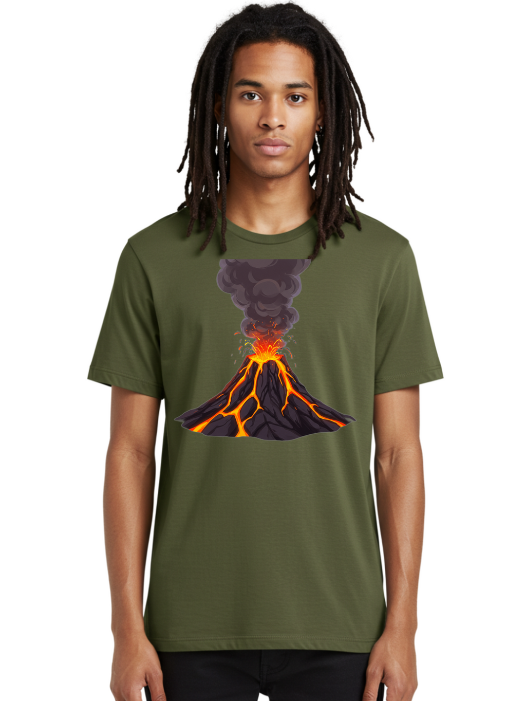 Erupting-Volcano Men'S Graphic Tee, 100% Cotton, Comfortable Casual Summer Wear, Machine Washable, Vintage Camera, Old Camera, Antique Camera, Black Camera, Classic Photography, Photography Equipment, Nostalgic Device, Film Camera, Camera Art Bam384