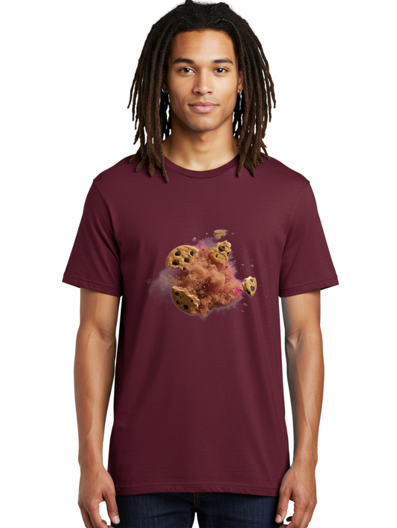 Exploding-Chocolate-Chip-Cookies Men'S Graphic Tee, 100% Cotton, Comfortable Casual Summer Wear, Machine Washable, Vintage Camera, Old Camera, Antique Camera, Black Camera, Classic Photography, Photography Equipment, Nostalgic Device, Bam385