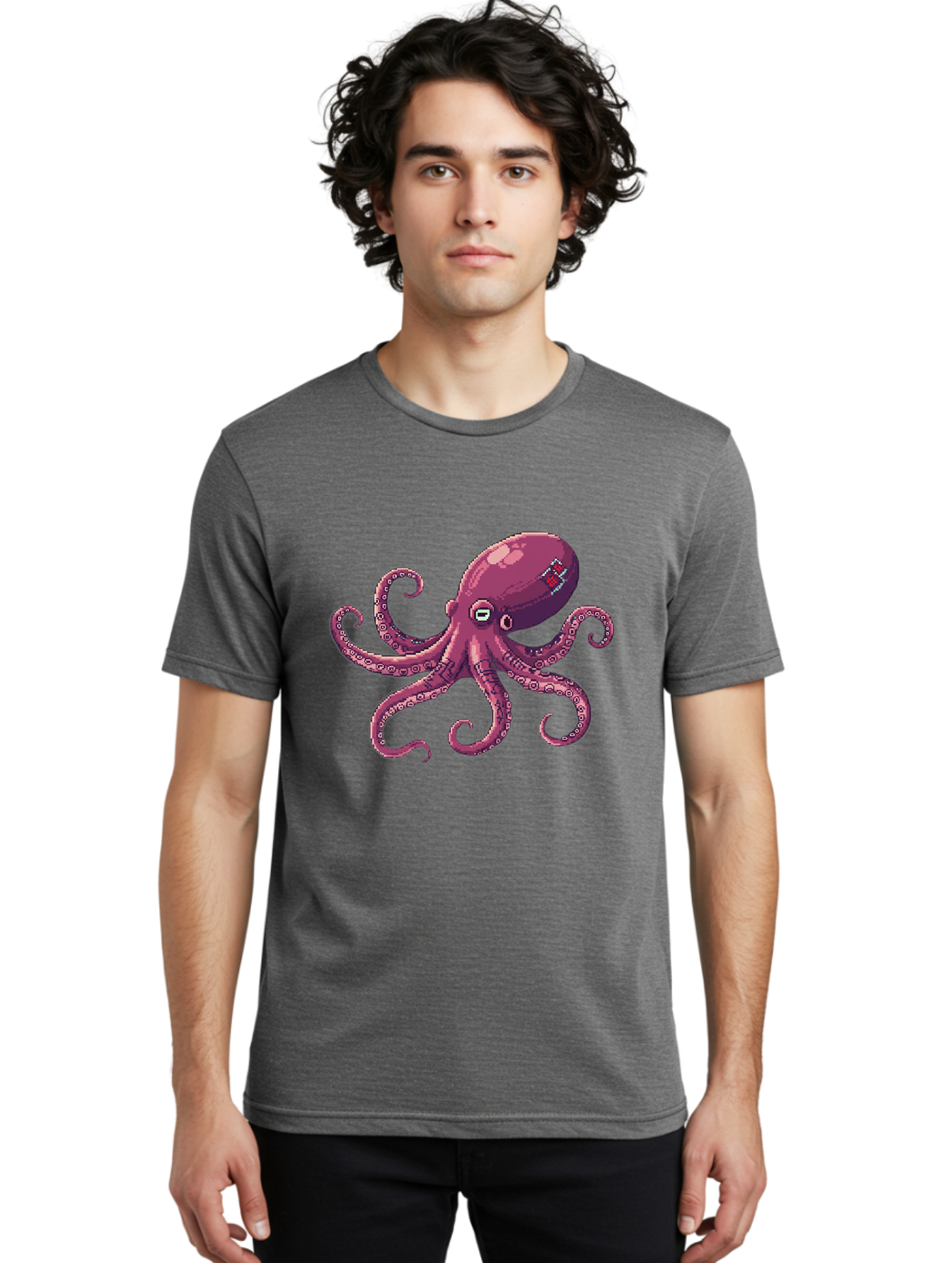 Fabled-Octopus Men'S Graphic Tee, 100% Cotton, Comfortable Casual Summer Wear, Machine Washable, Vintage Camera, Old Camera, Antique Camera, Black Camera, Classic Photography, Photography Equipment, Nostalgic Device, Film Camera, Camera Art Bam387