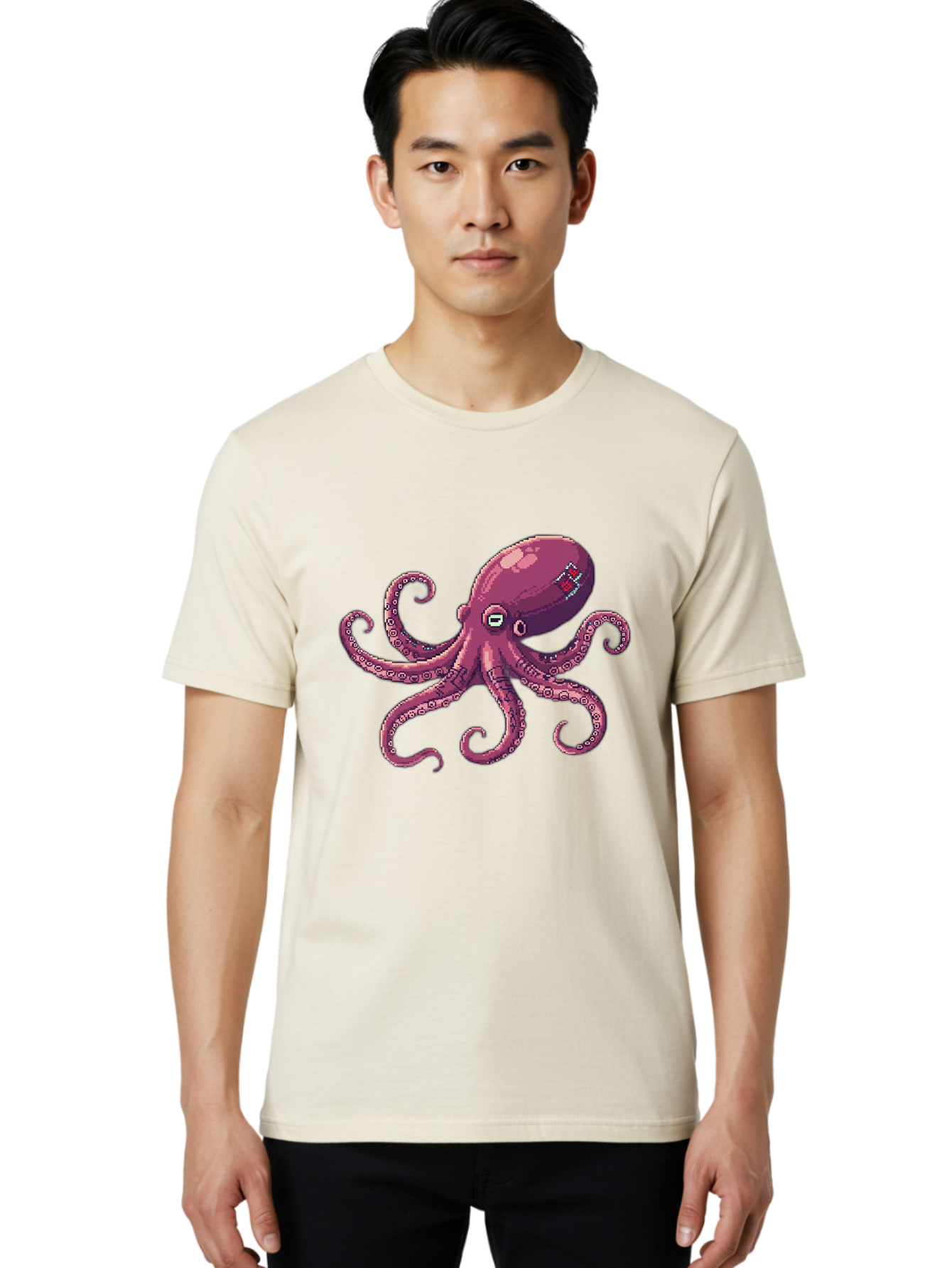 Fabled-Octopus Men'S Graphic Tee, 100% Cotton, Comfortable Casual Summer Wear, Machine Washable, Vintage Camera, Old Camera, Antique Camera, Black Camera, Classic Photography, Photography Equipment, Nostalgic Device, Film Camera, Camera Art Bam387