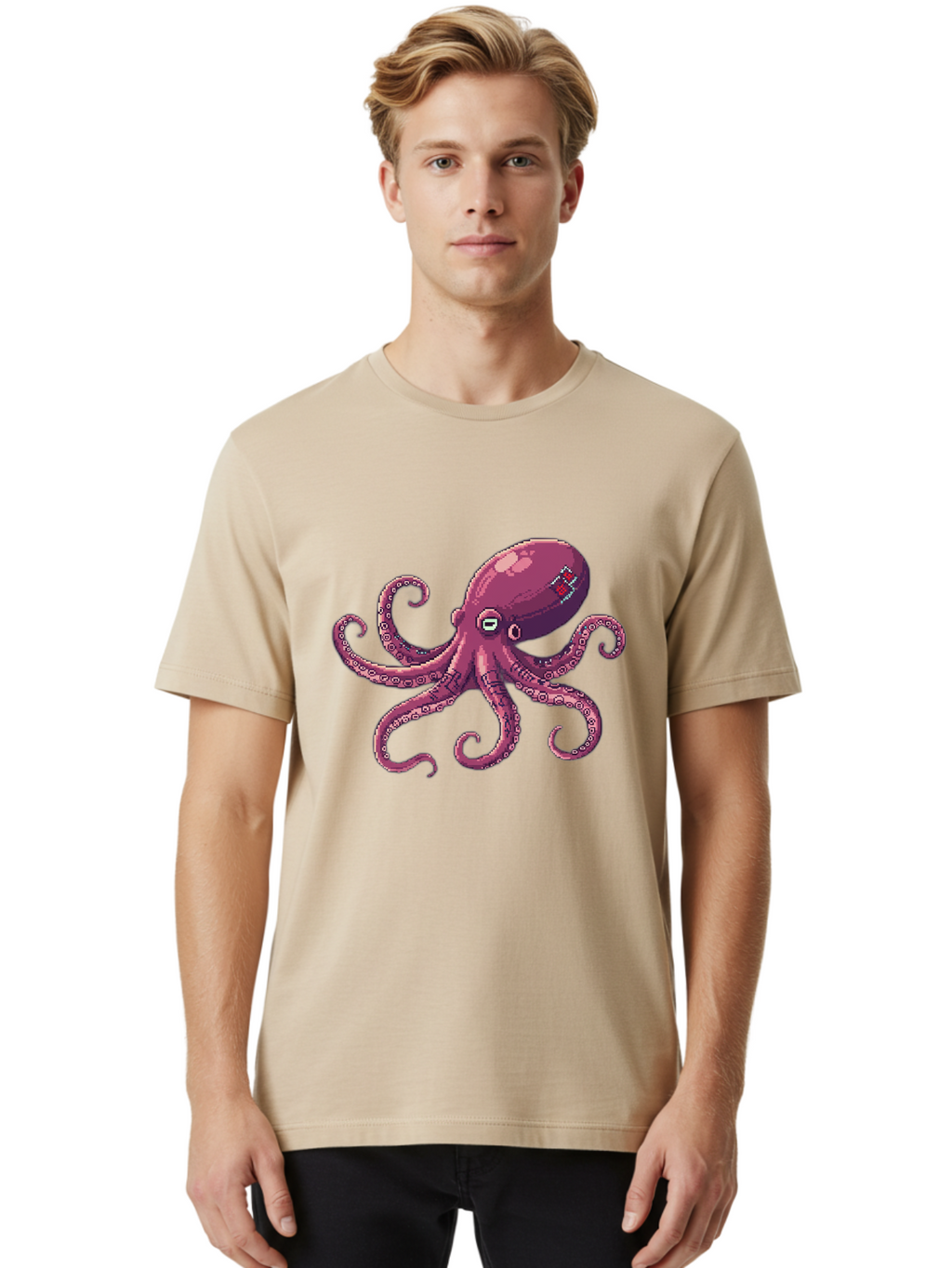 Fabled-Octopus Men'S Graphic Tee, 100% Cotton, Comfortable Casual Summer Wear, Machine Washable, Vintage Camera, Old Camera, Antique Camera, Black Camera, Classic Photography, Photography Equipment, Nostalgic Device, Film Camera, Camera Art Bam387