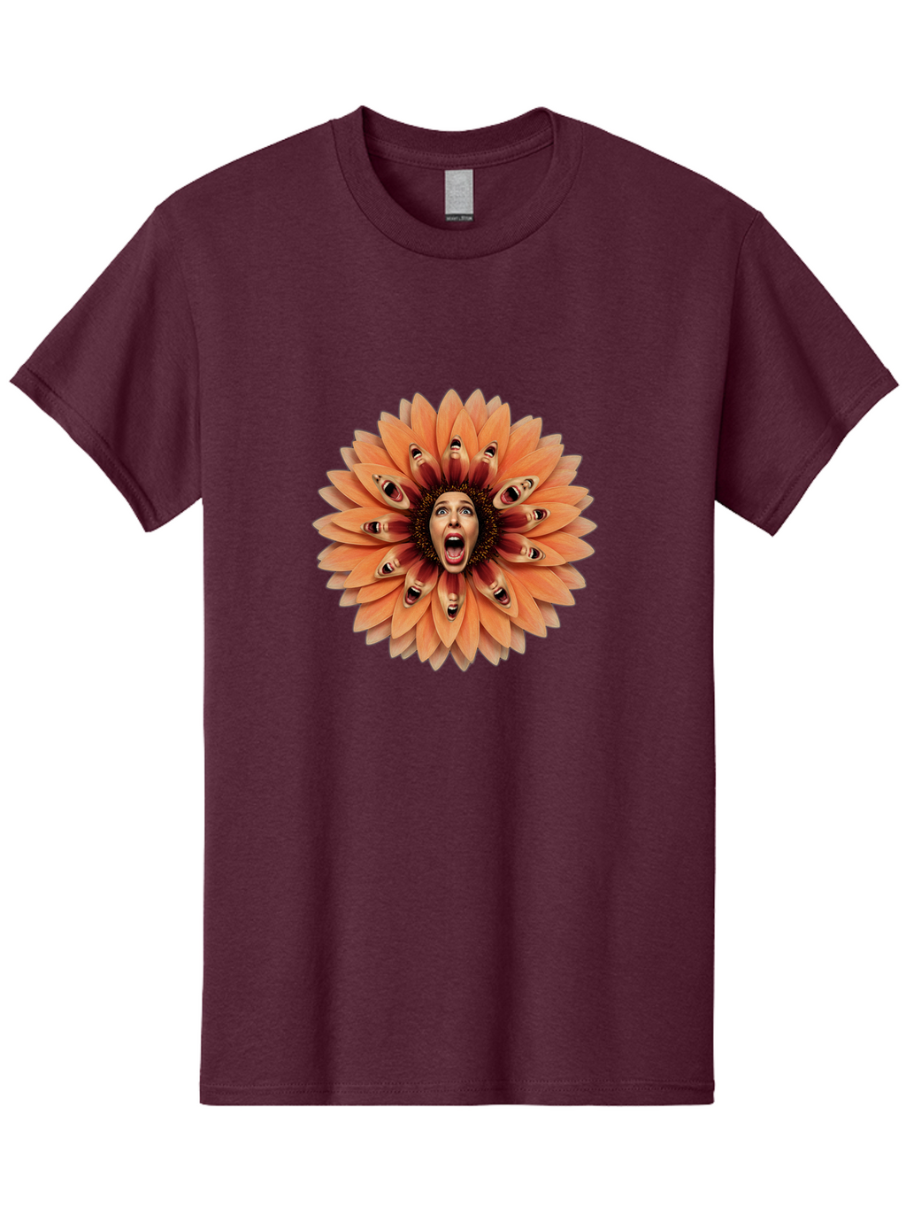 Faces-In-Floral-Pattern Men'S Graphic Tee, 100% Cotton, Comfortable Casual Summer Wear, Machine Washable, Vintage Camera, Old Camera, Antique Camera, Black Camera, Classic Photography, Photography Equipment, Nostalgic Device, Film Camera, Bam388